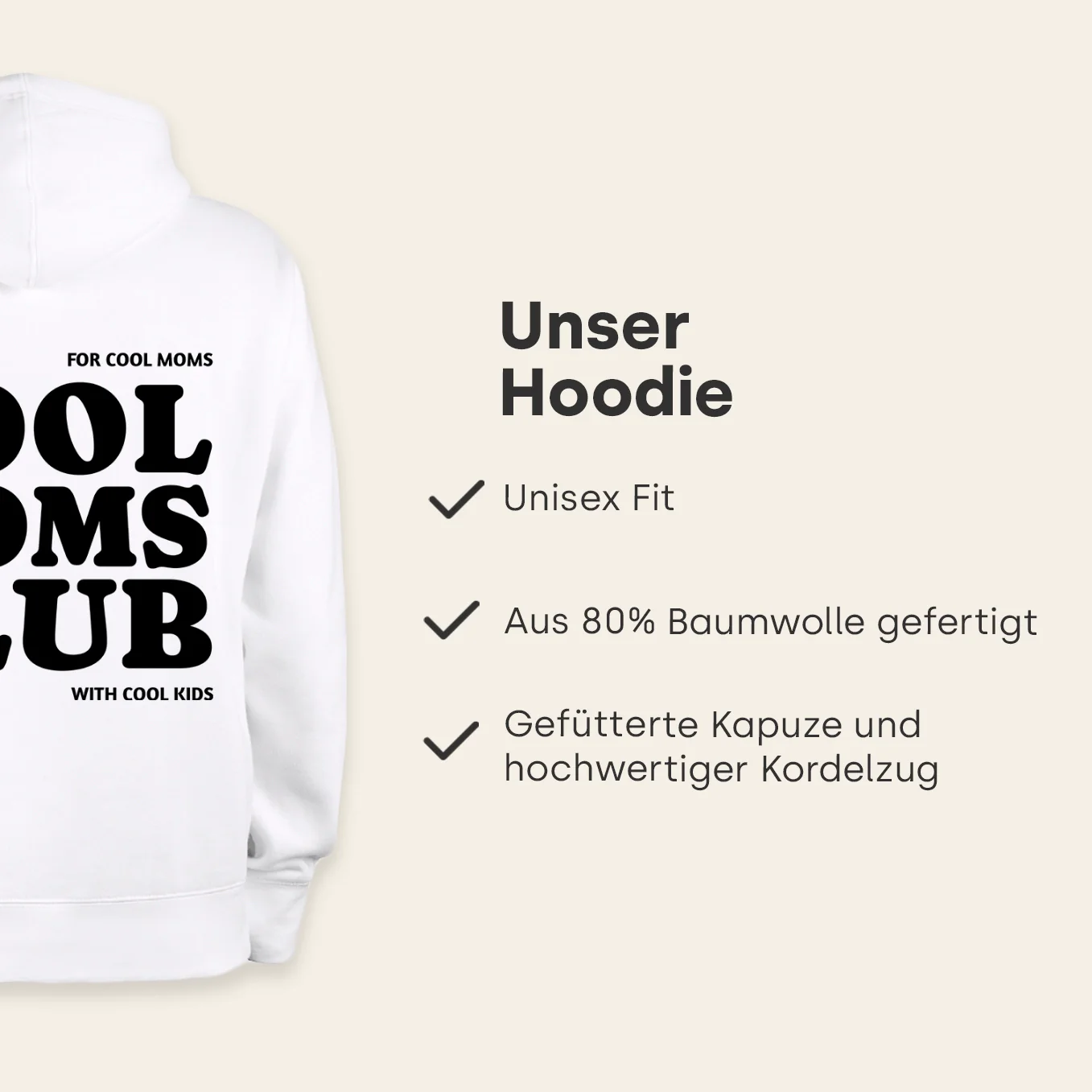 Personalisierter Hoodie "Cool Moms Club" - Image 7