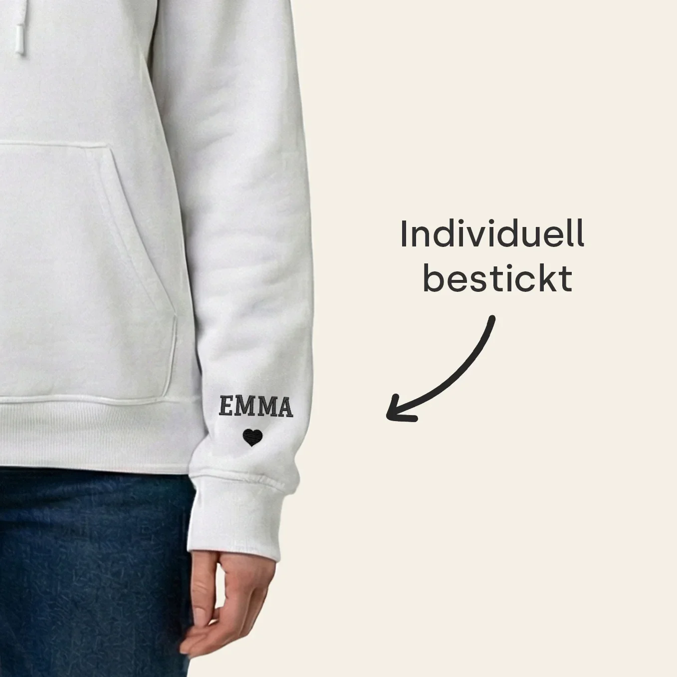 Personalisierter Hoodie bestickt "Mama Cross" - Image 6