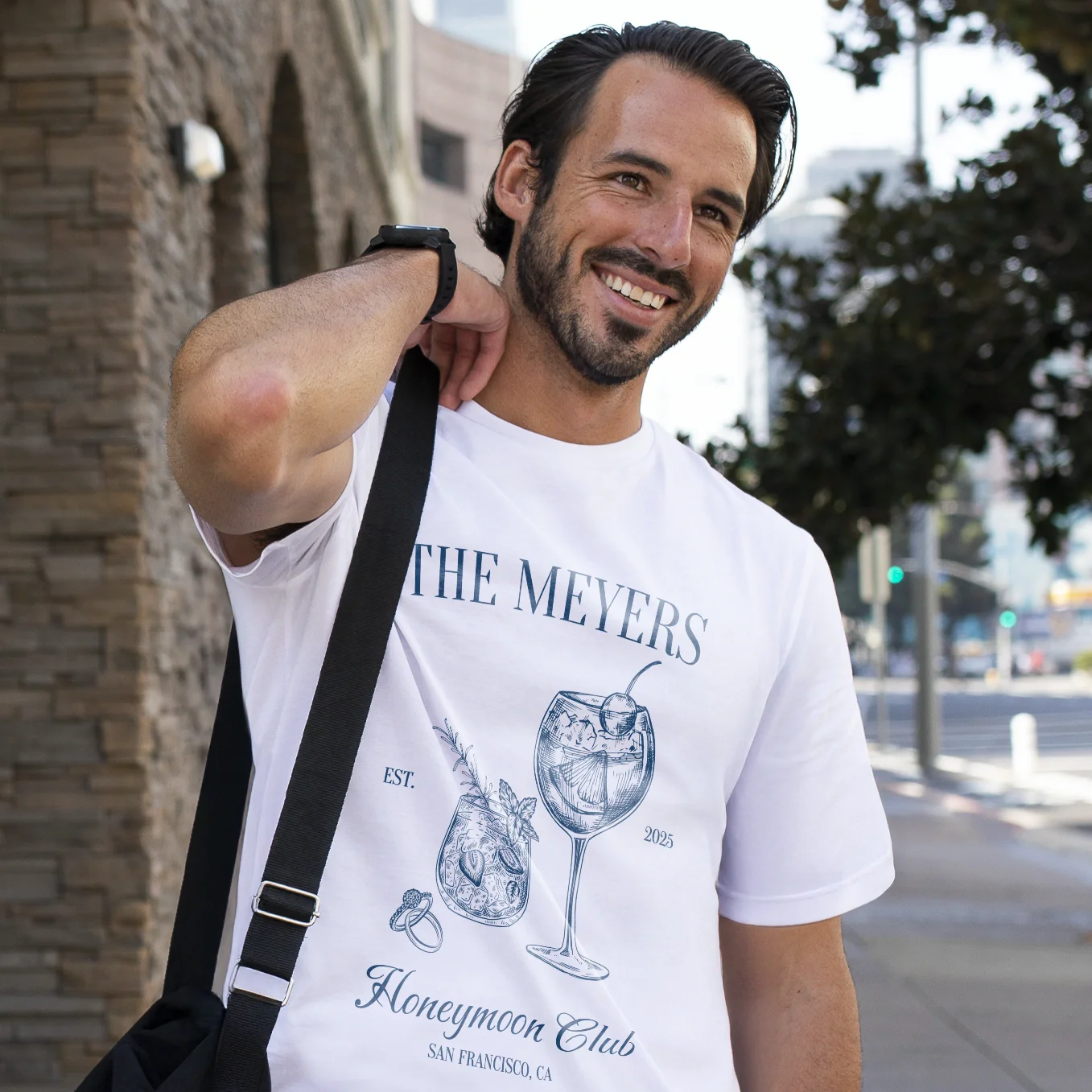 Personalisierter Partnerlook Oversized T-Shirts "Honeymoon Club" - Image 5