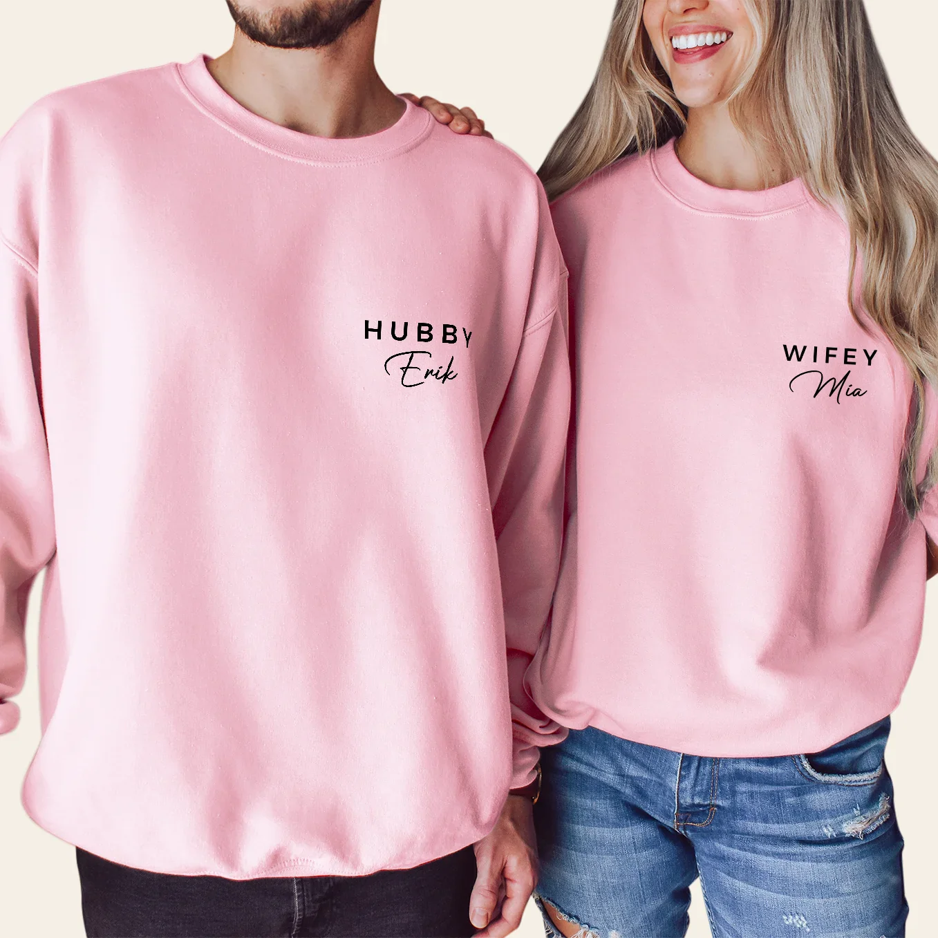 Pull look partenaire personnalisé « Hubby &amp; Wifey » - Image 7