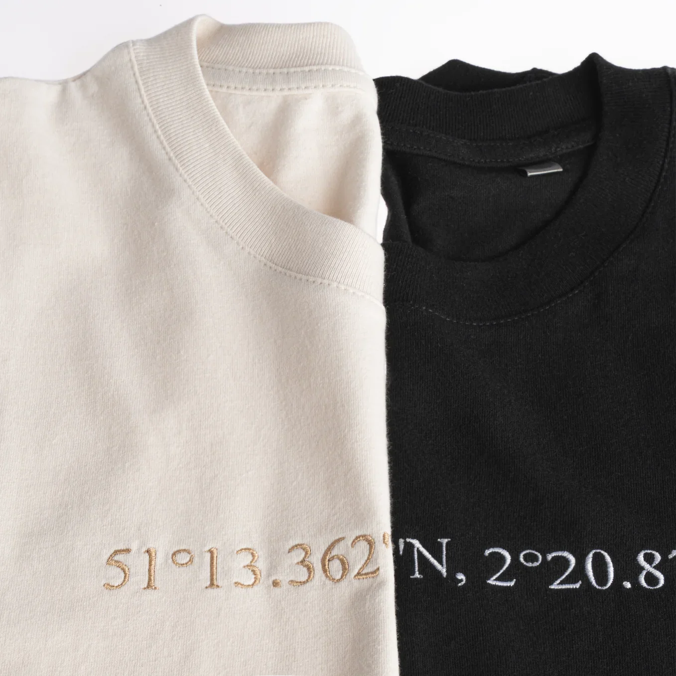 Personalisierter Sweater Bestickt "Koordinaten" - Image 3