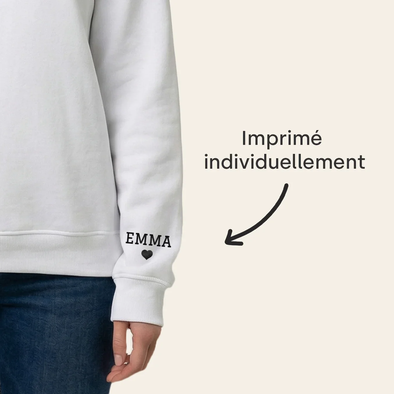 Personalisierter Sweater "Mama & Kinder" mit Ärmeldruck - Image 17