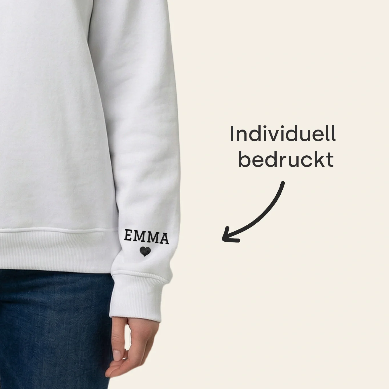 Personalisierter Sweater "Mama & Kinder" mit Ärmeldruck - Image 6