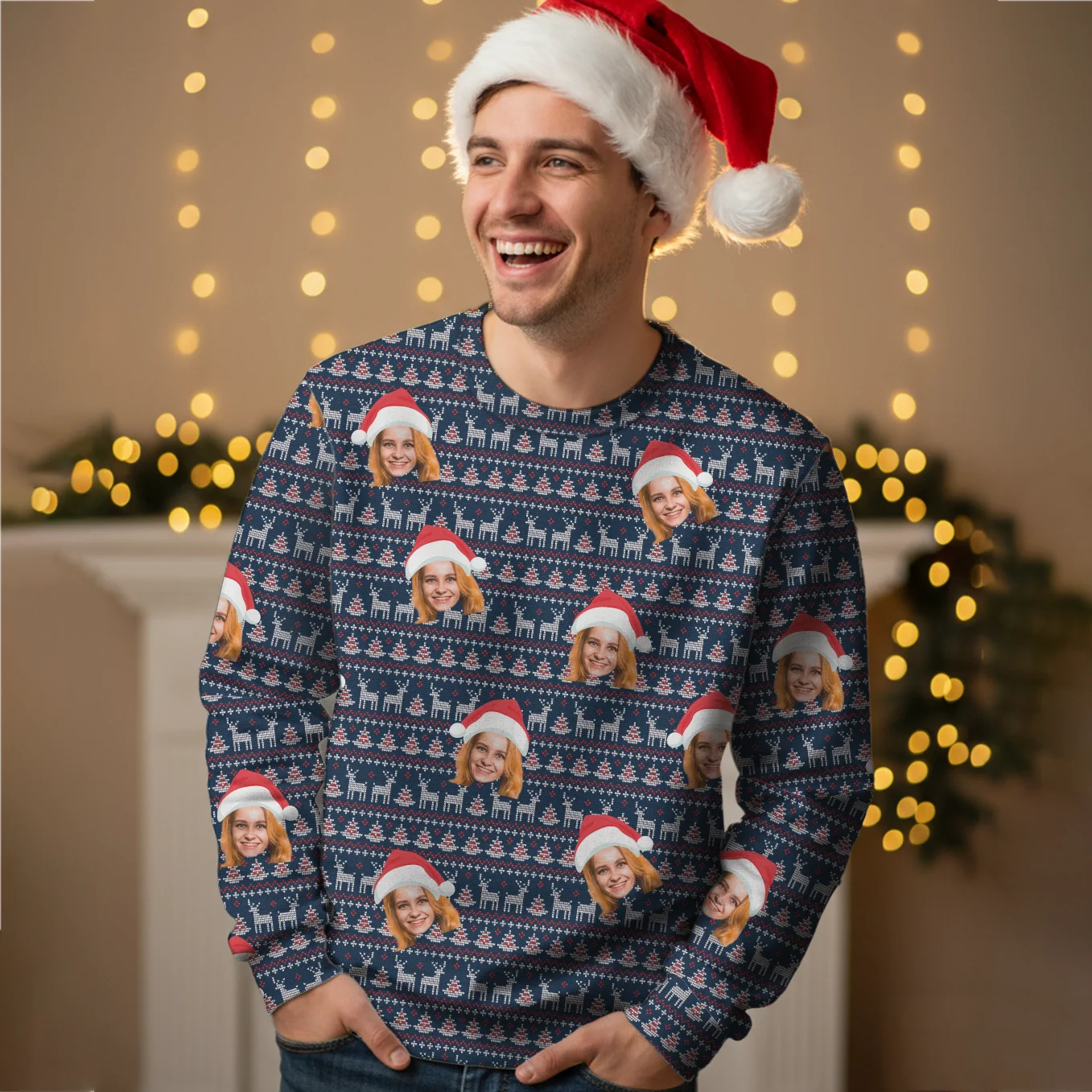 Pull de Noël moche personnalisé "Renne" - Image 4