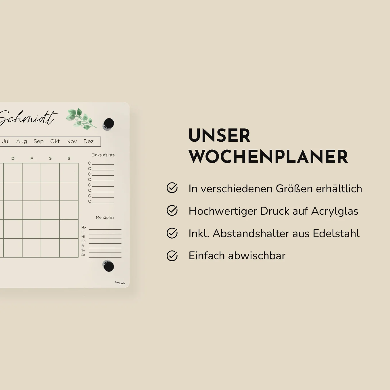 Personalisierter Wochenplaner Acryl "Familie" - Image 8