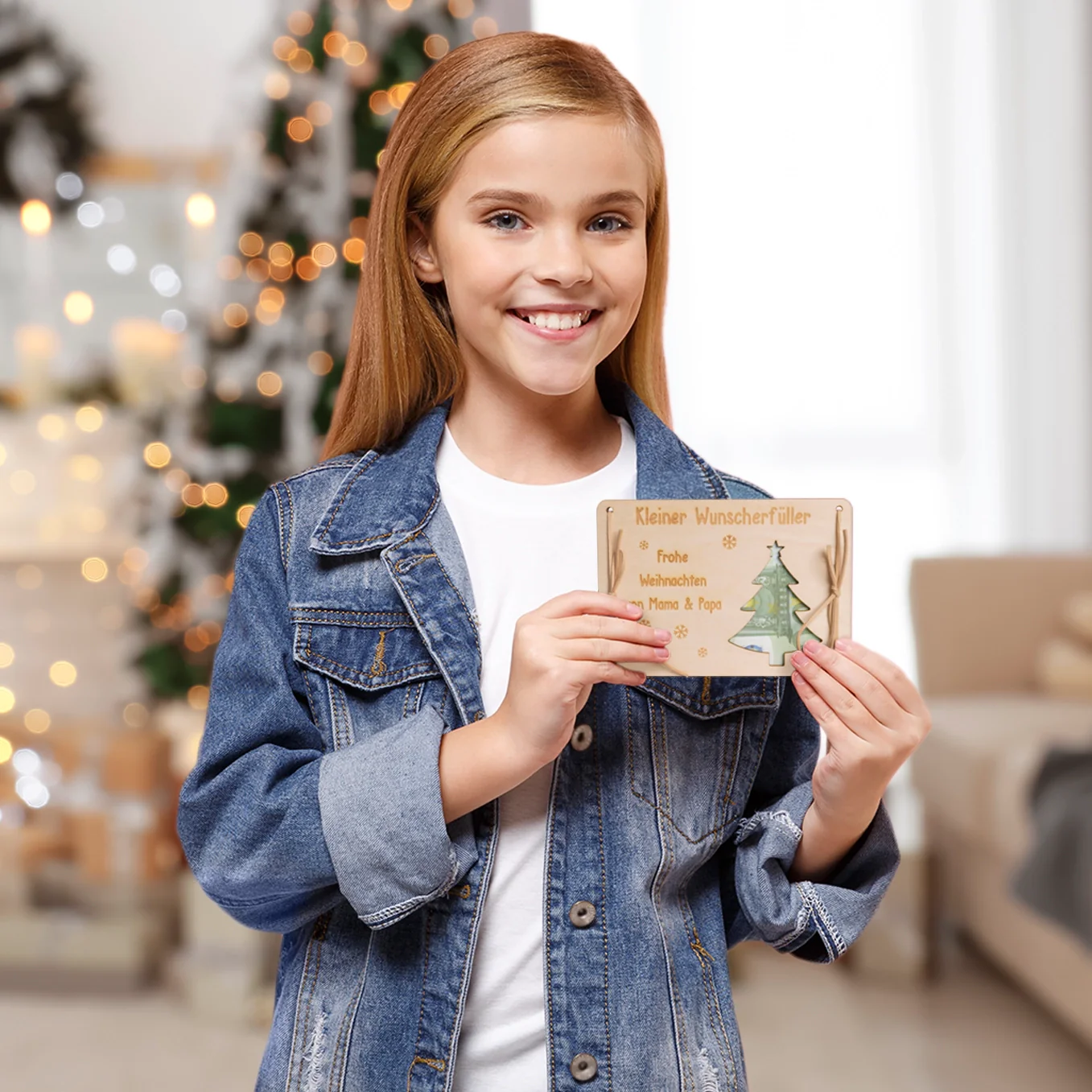 Carte en bois cadeau d'argent personnalisée « Wish Fulfiller » - Image 2