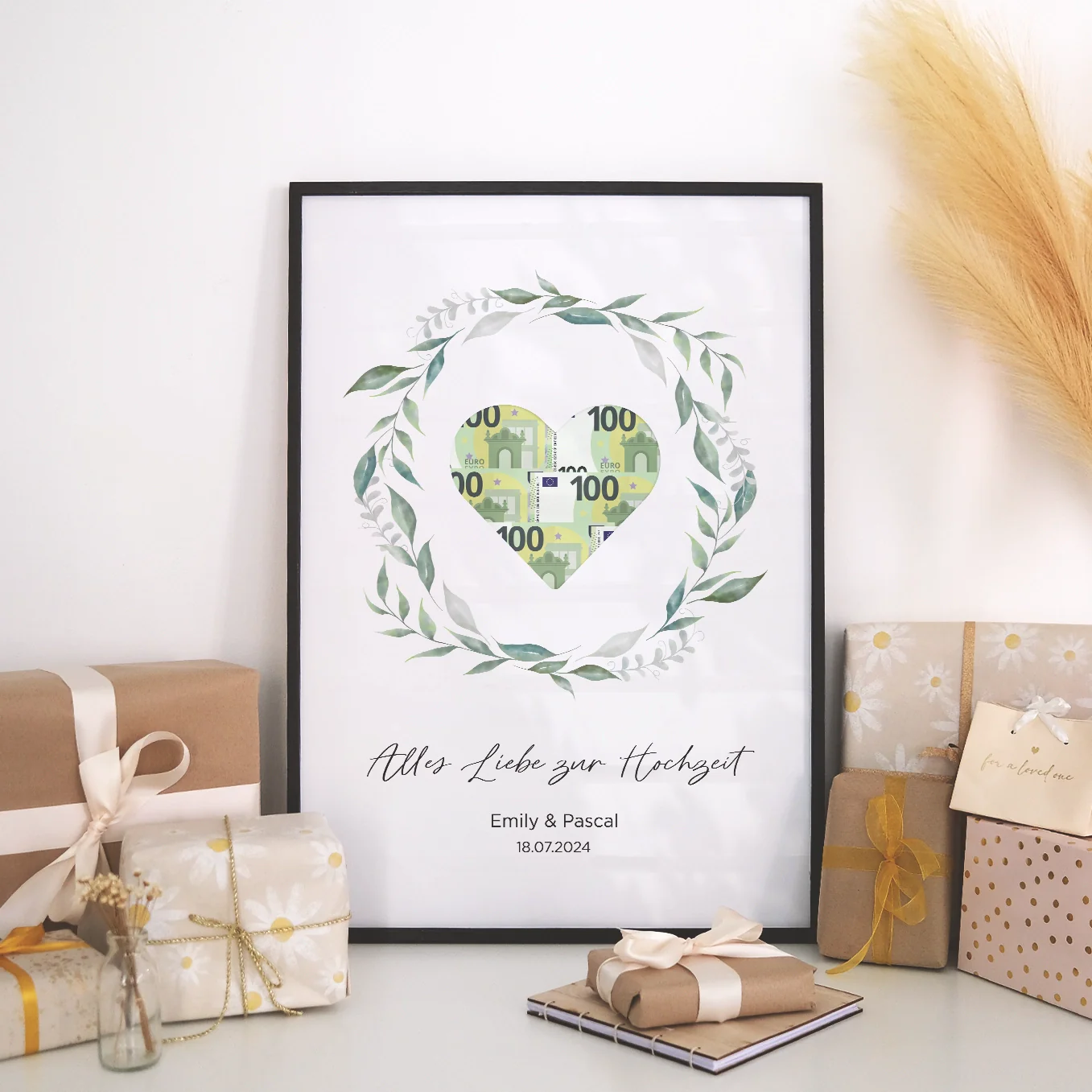 Cadeau de mariage personnalisé en espèces « Couronne »