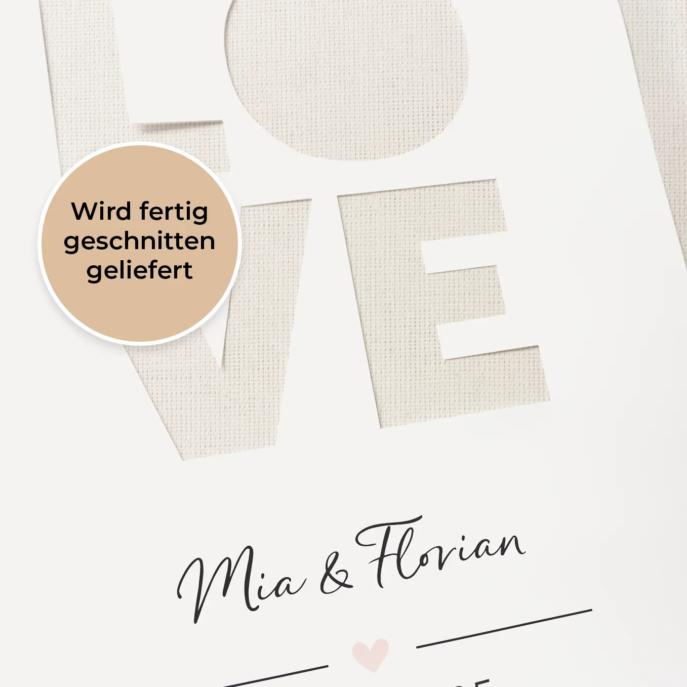 Cadeau d'argent de mariage personnalisé « Amour » - Image 4