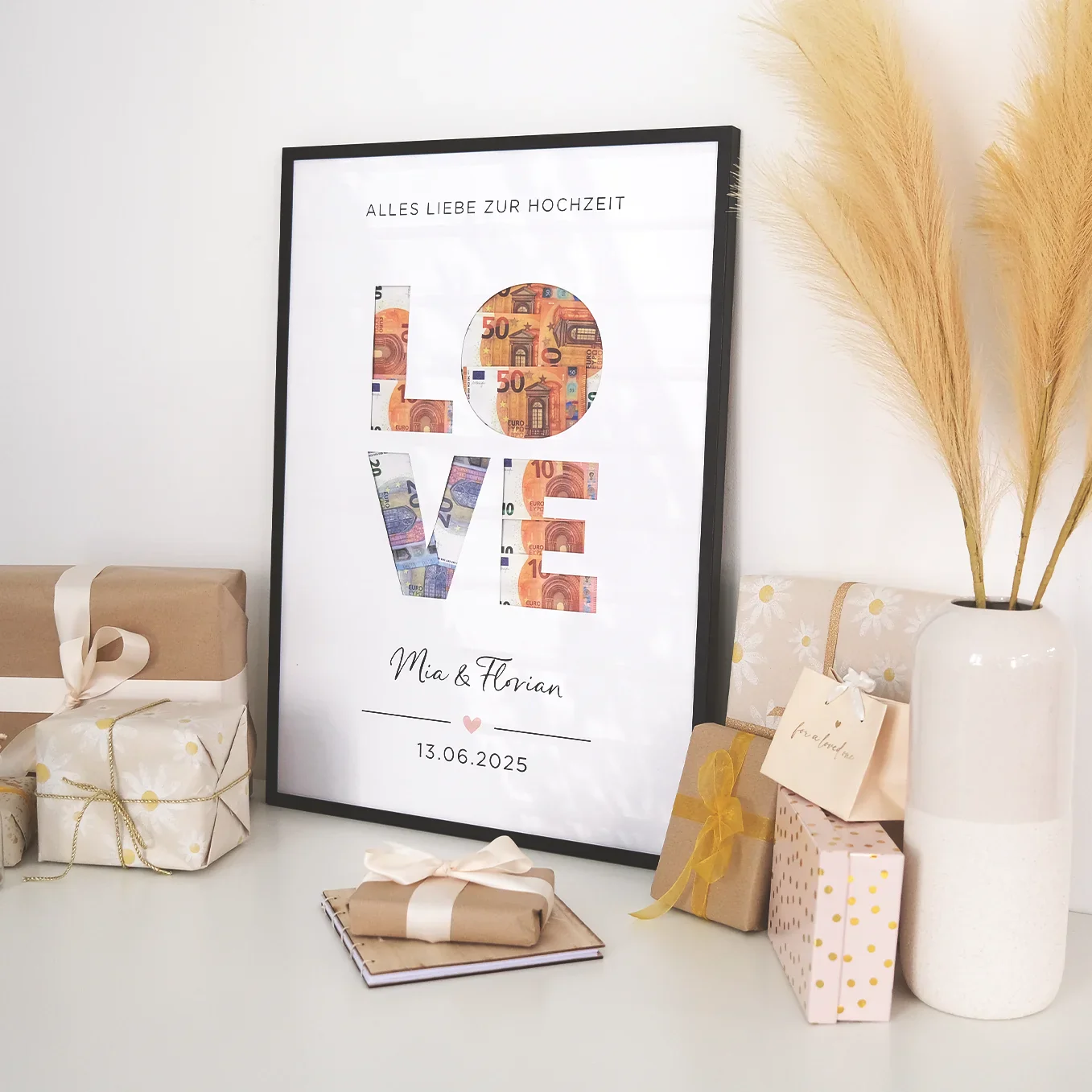 Cadeau d'argent de mariage personnalisé « Amour » - Image 5