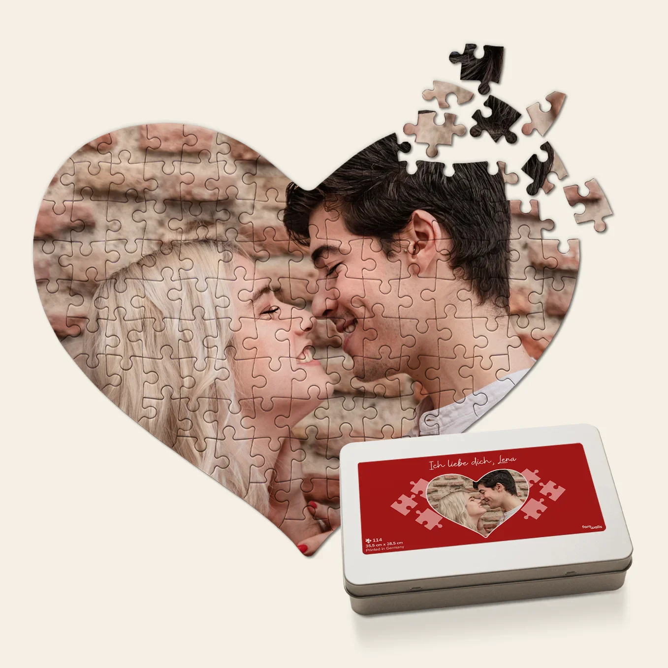 Personalisiertes Herz Puzzle "Foto"