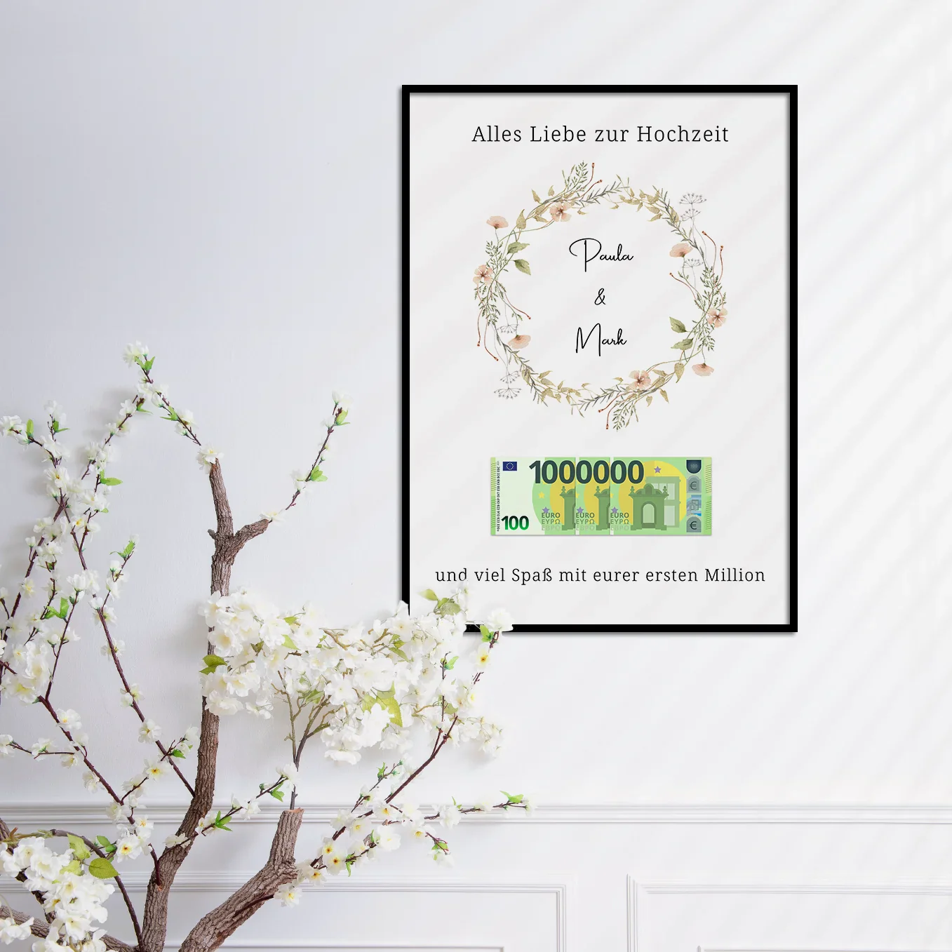 Affiche de mariage personnalisée "Premier million" (Couronne) - Image 5