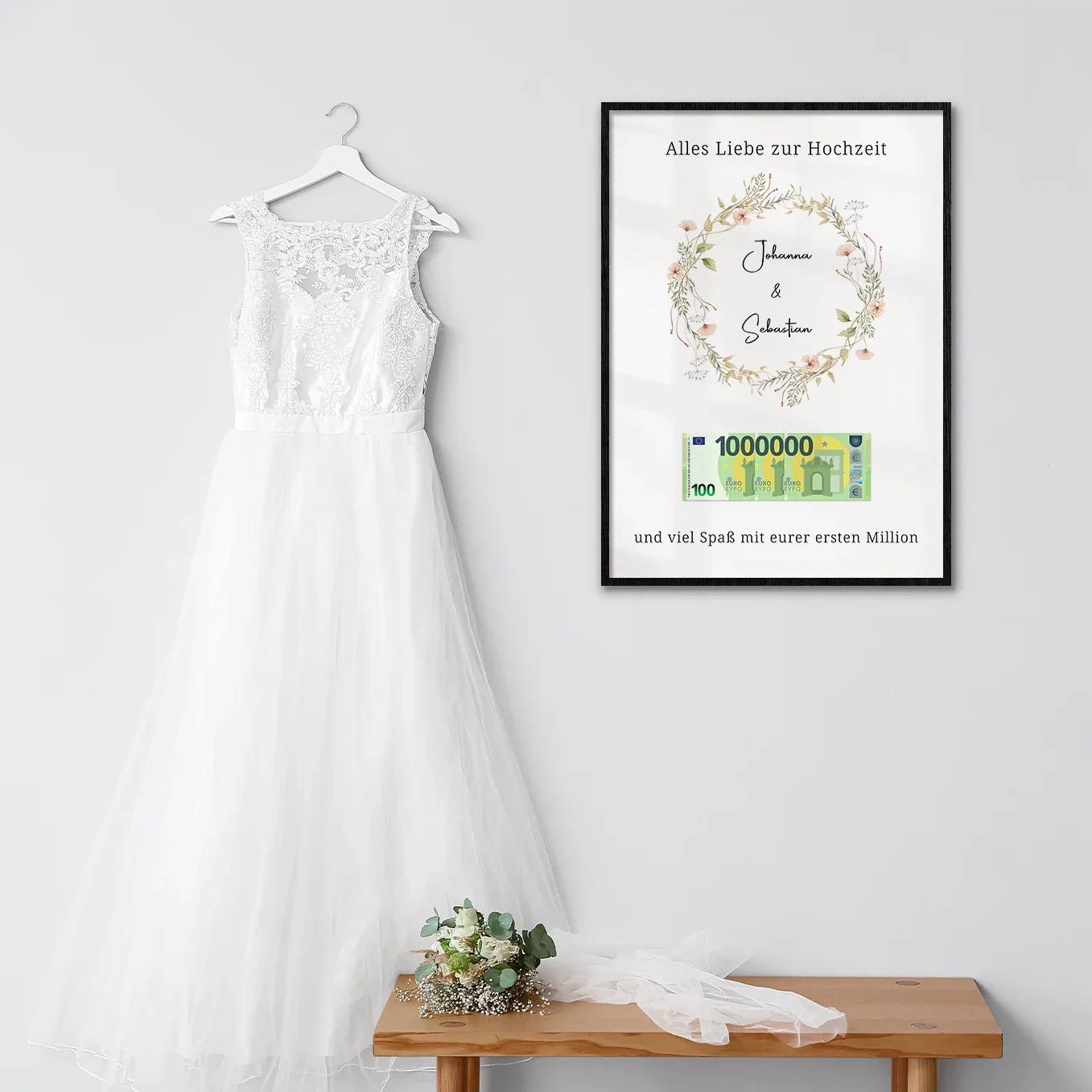 Affiche de mariage personnalisée "Premier million" (Couronne) - Image 6