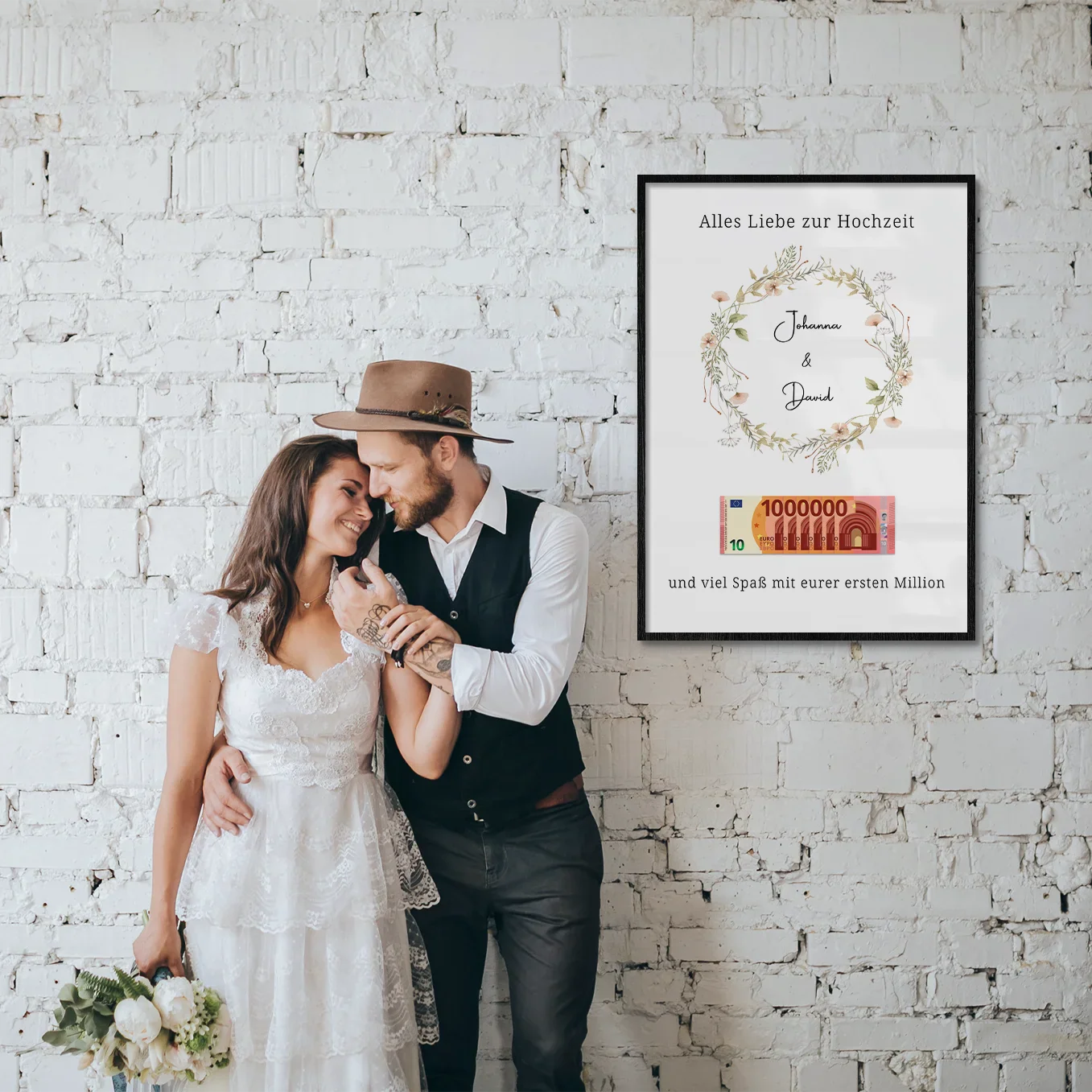 Affiche de mariage personnalisée "Premier million" (Couronne) - Image 7