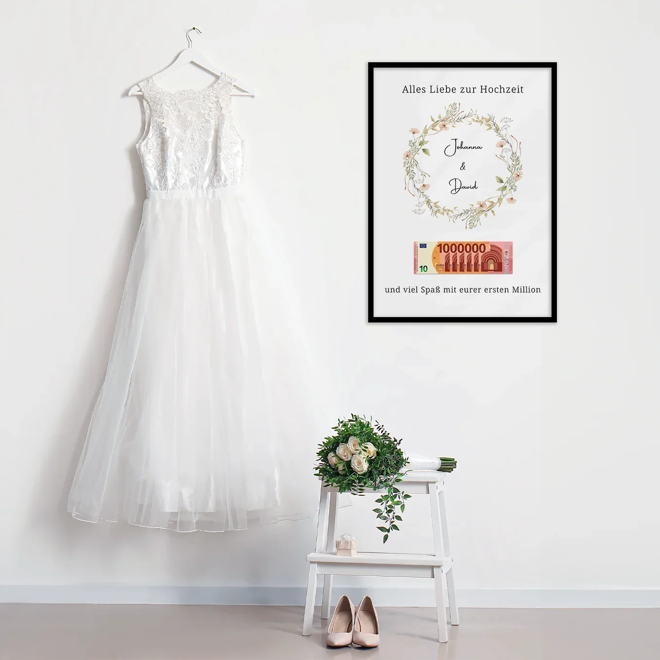 Affiche de mariage personnalisée "Premier million" (Couronne) - Image 9