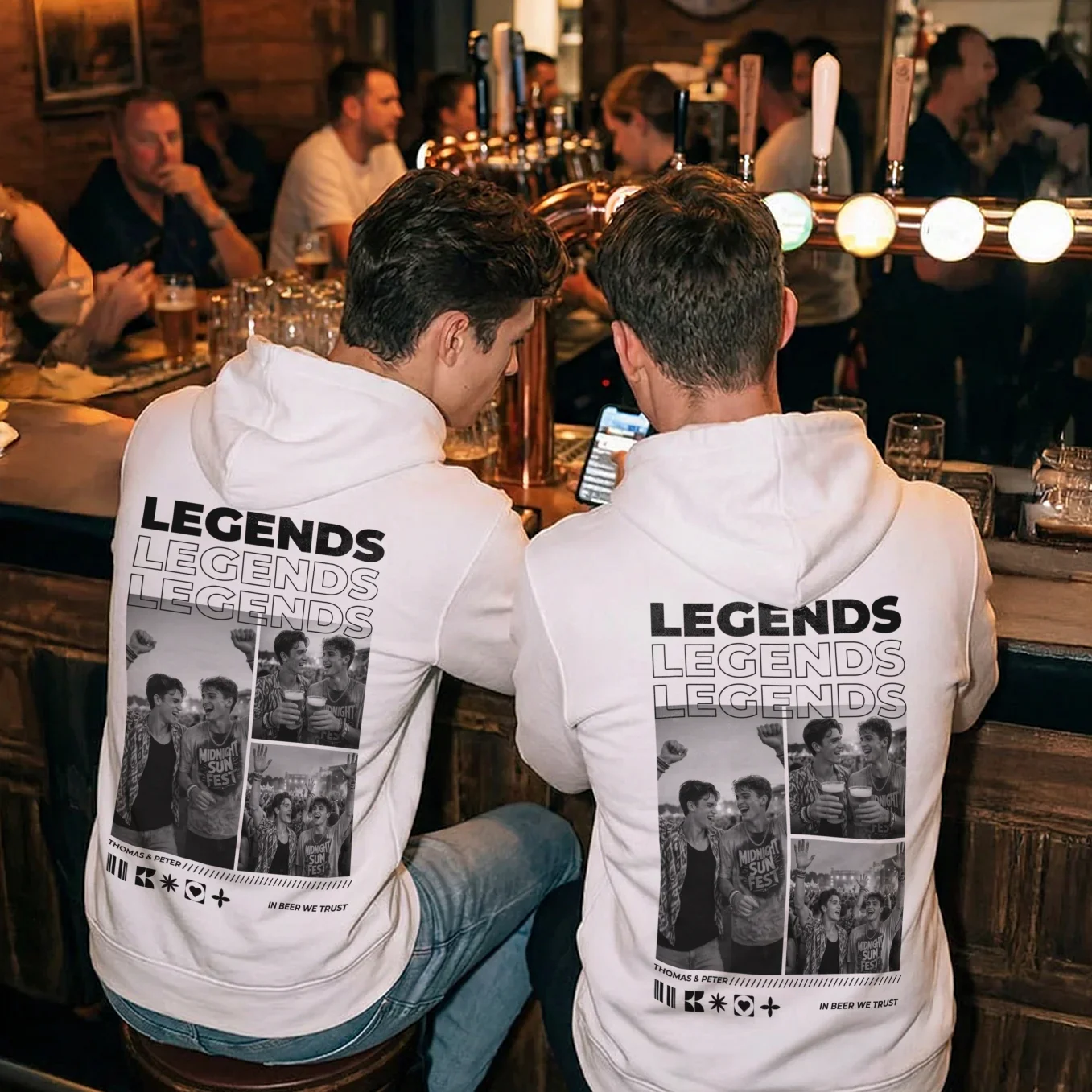 Personalisiertes Hoodie "Drinkbuddies" - Image 3