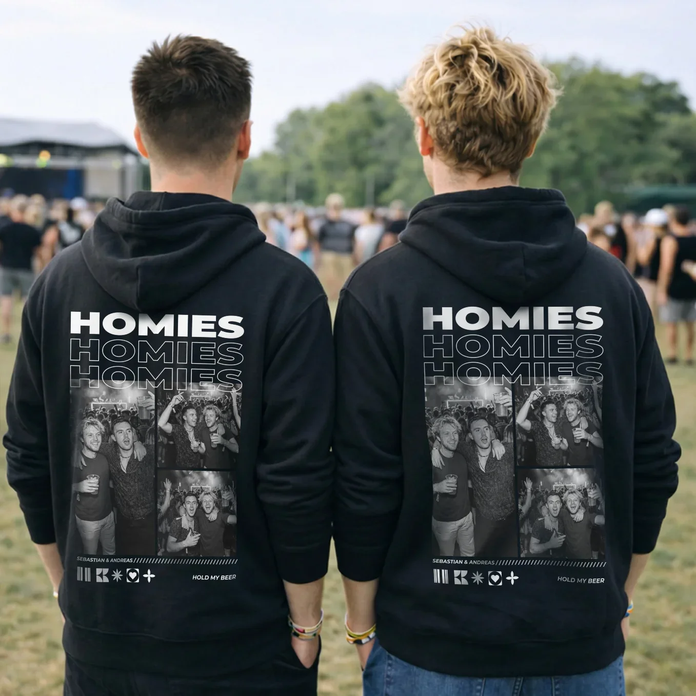 Personalisiertes Hoodie "Drinkbuddies" - Image 4