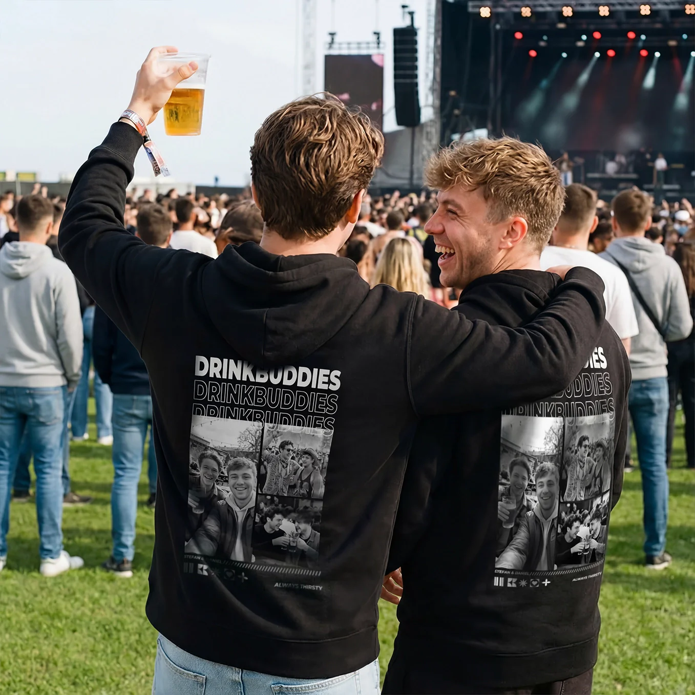 Personalisiertes Hoodie "Drinkbuddies" - Image 6