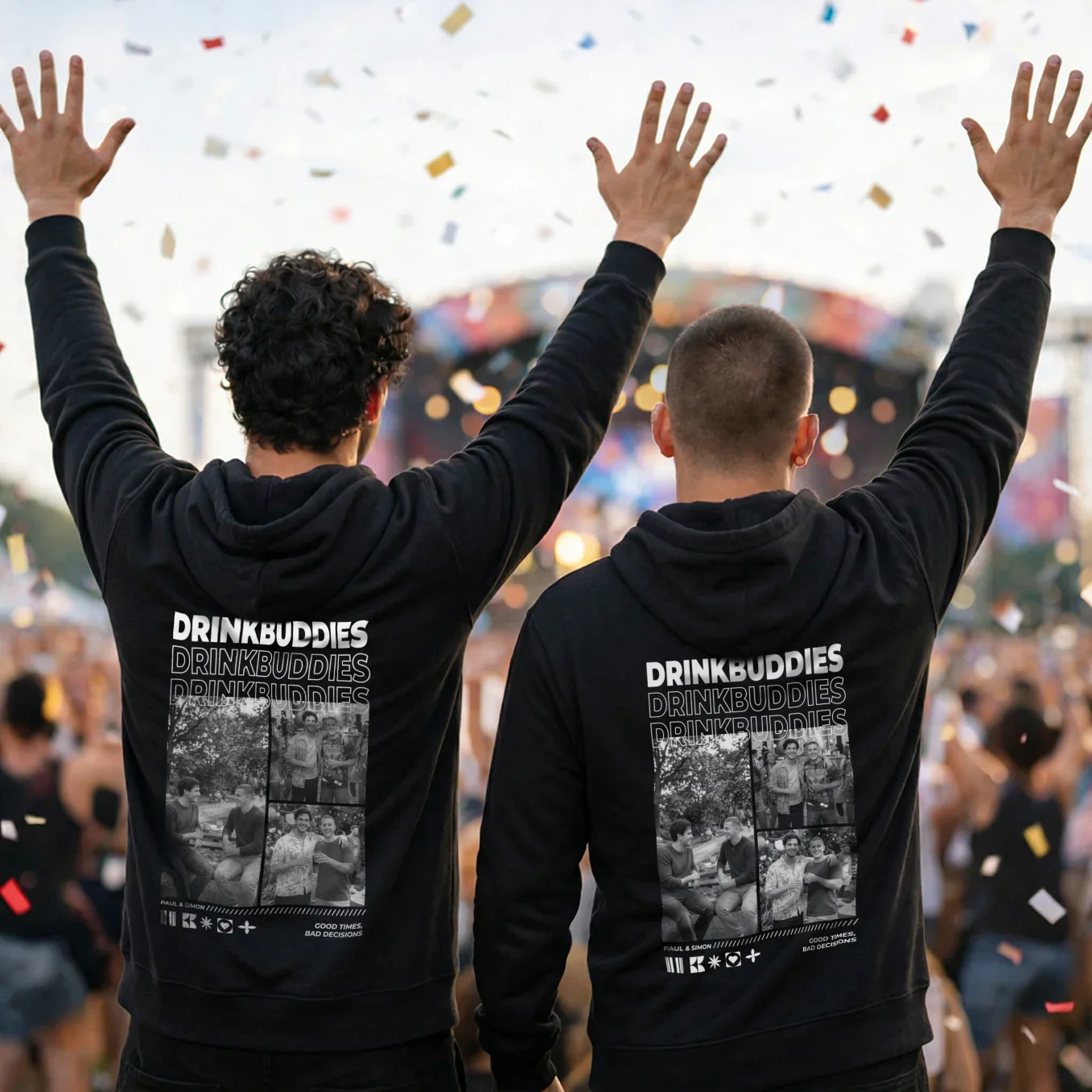 Personalisiertes Hoodie "Drinkbuddies" - Image 8