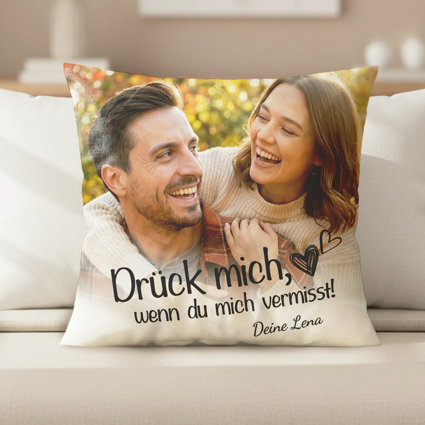 Personalisiertes Kissen "Drück mich" - Image 2