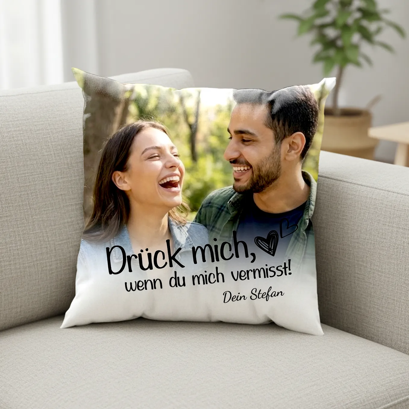 Personalisiertes Kissen "Drück mich" - Image 5
