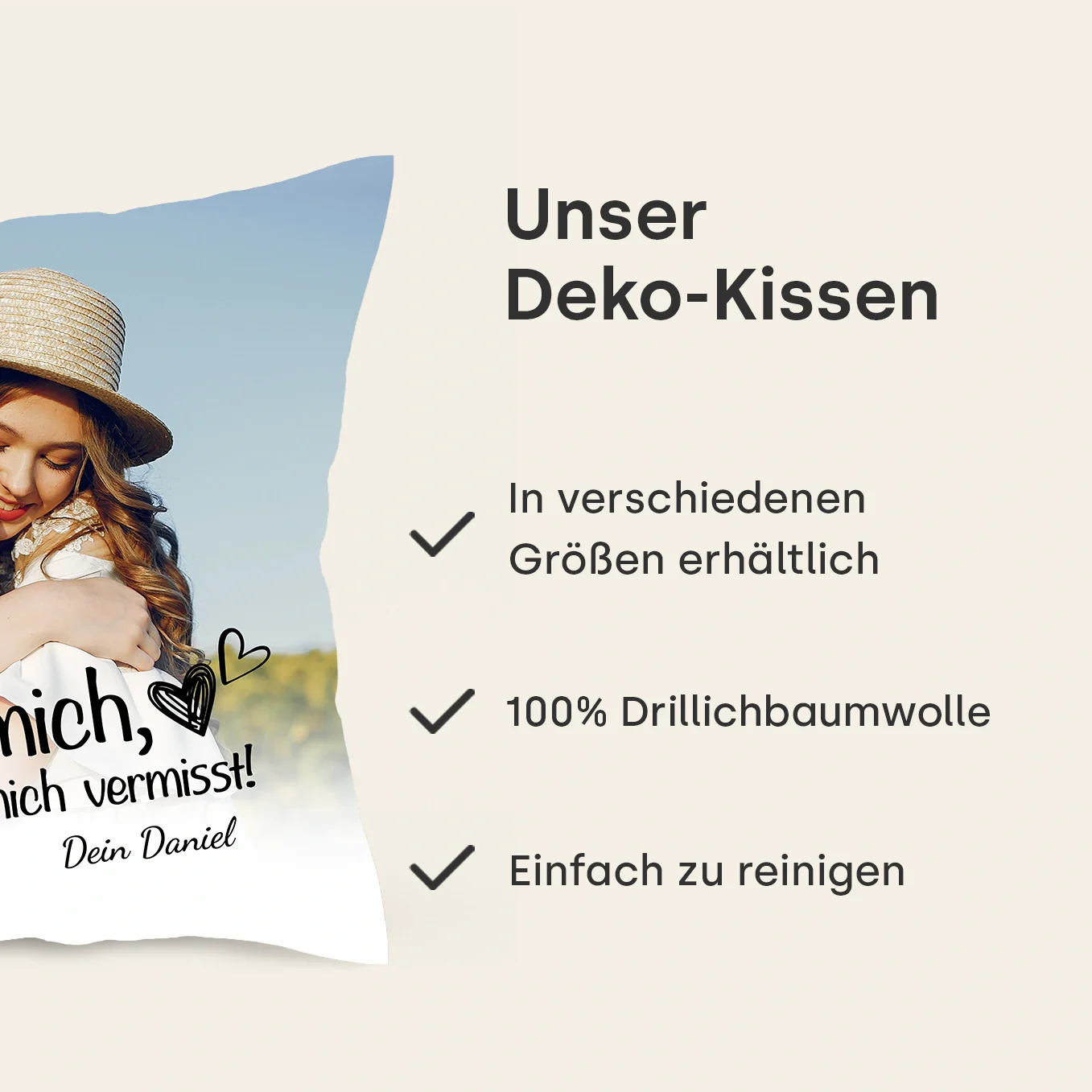 Personalisiertes Kissen "Drück mich" - Image 9
