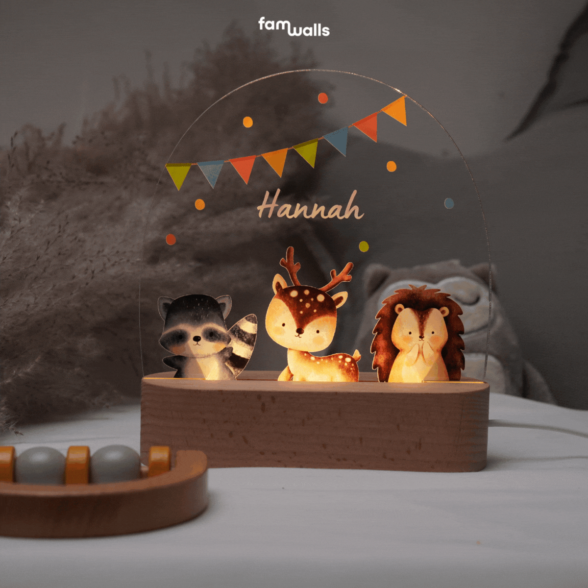 Veilleuse personnalisée pour enfants "Confettis"