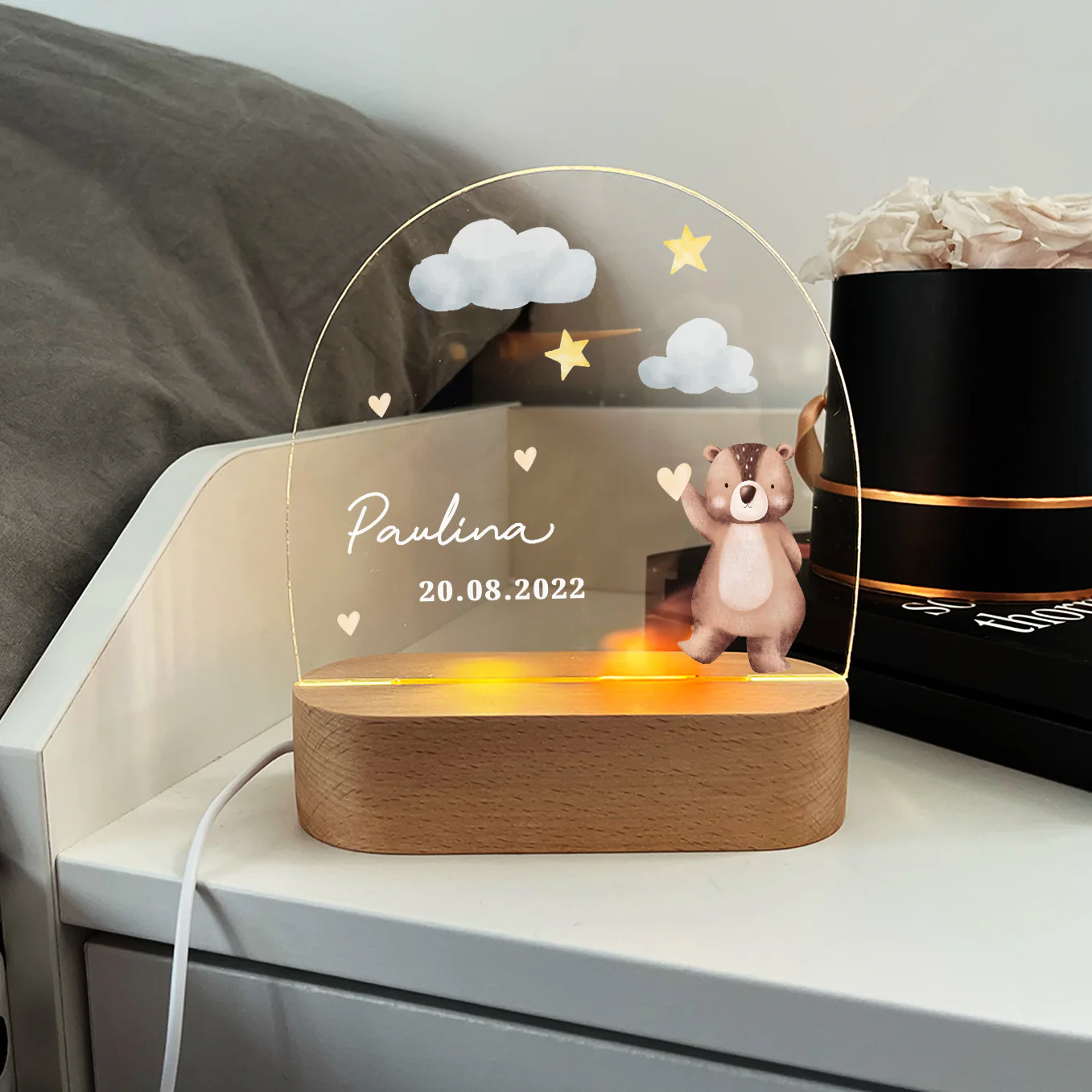 Veilleuse personnalisée pour enfants "Etoiles" - Image 5