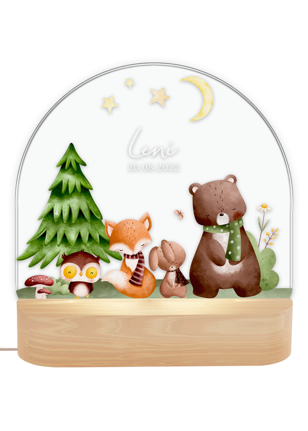 Veilleuse personnalisée pour enfant "Animaux de la forêt" - Image 6