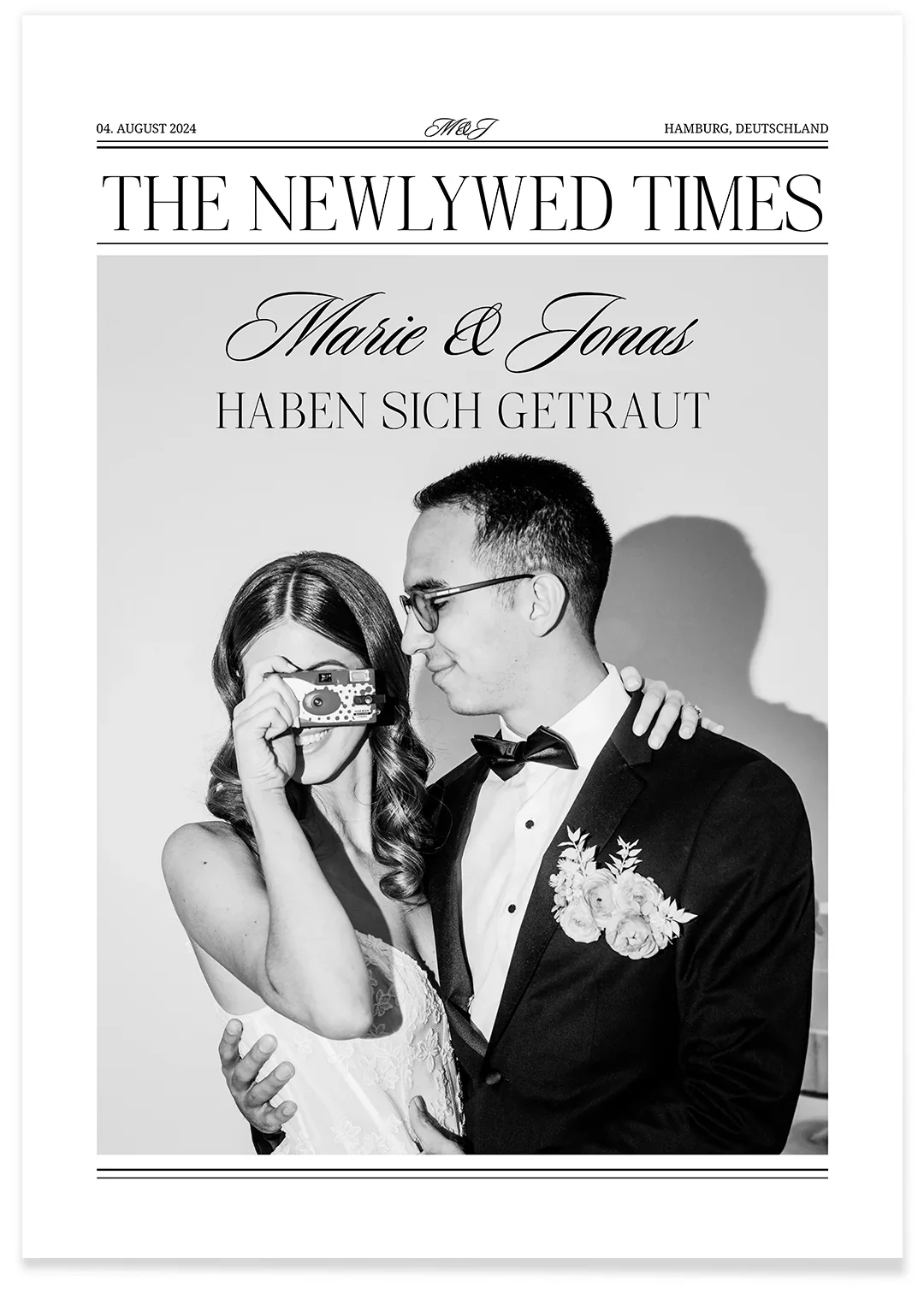 Affiche personnalisée "Article de journal de mariage" - Image 11