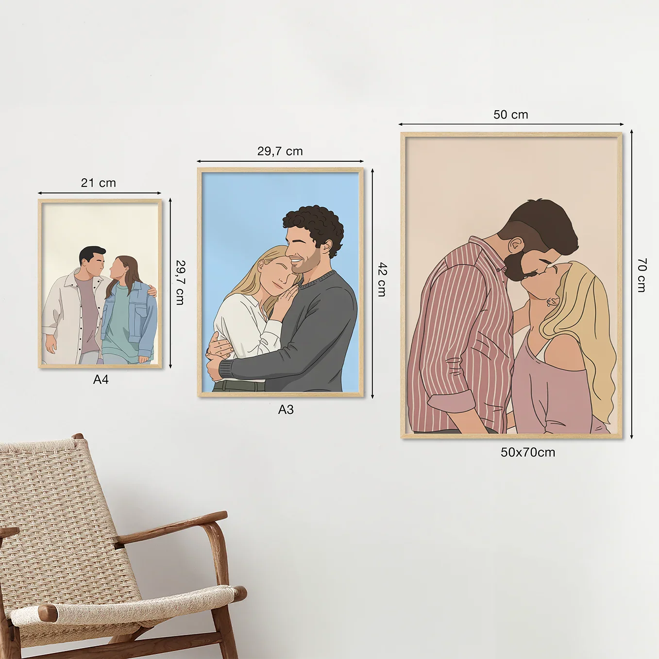 Personalisiertes Poster "Pärchen-Zeichnung" - Image 11