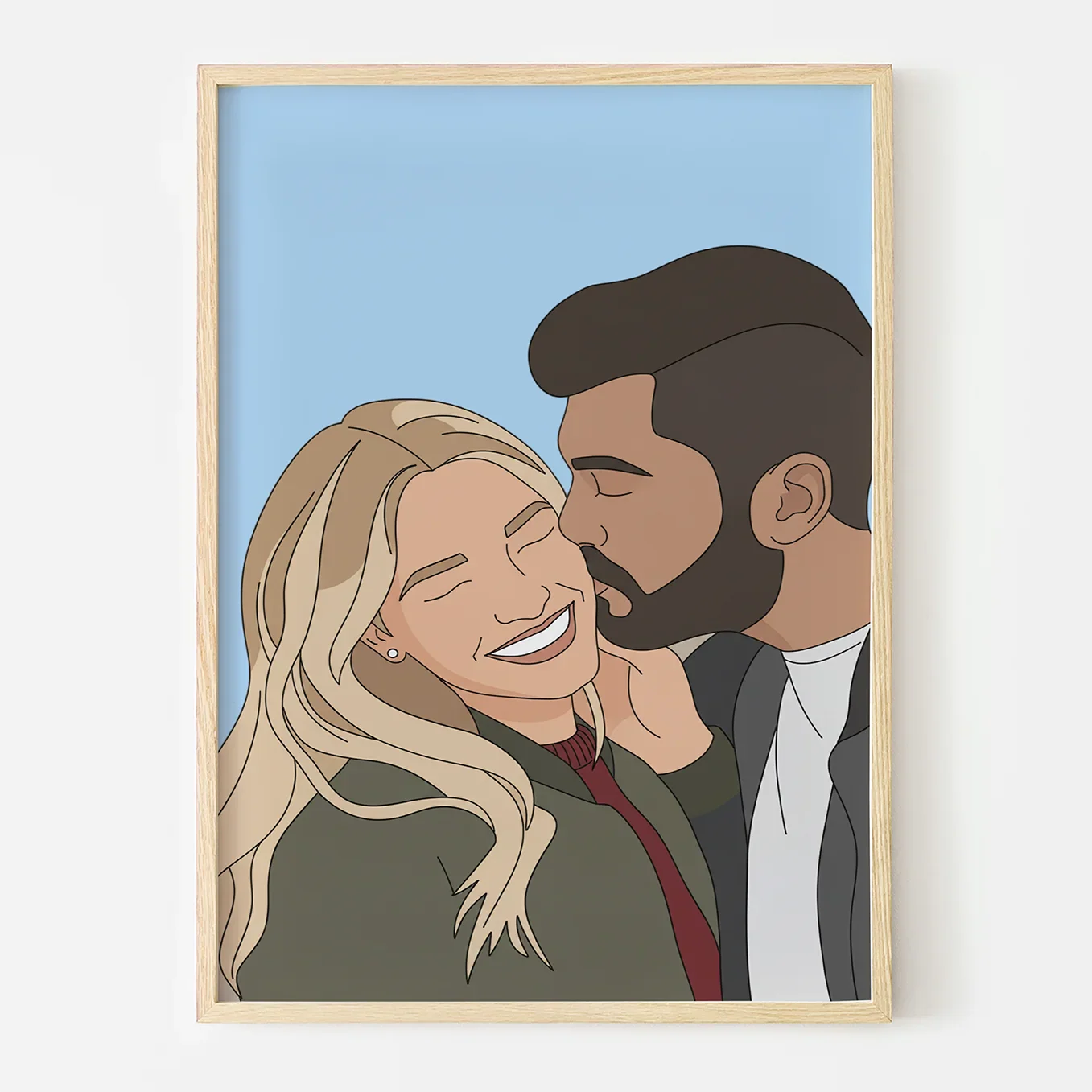 Personalisiertes Poster "Pärchen-Zeichnung" - Image 3