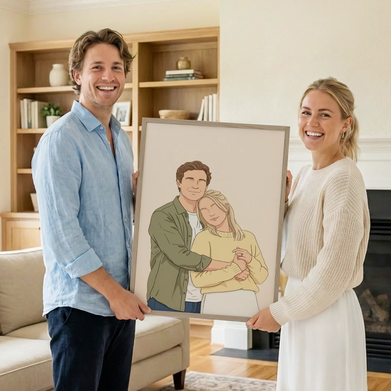 Personalisiertes Poster "Pärchen-Zeichnung" - Image 5