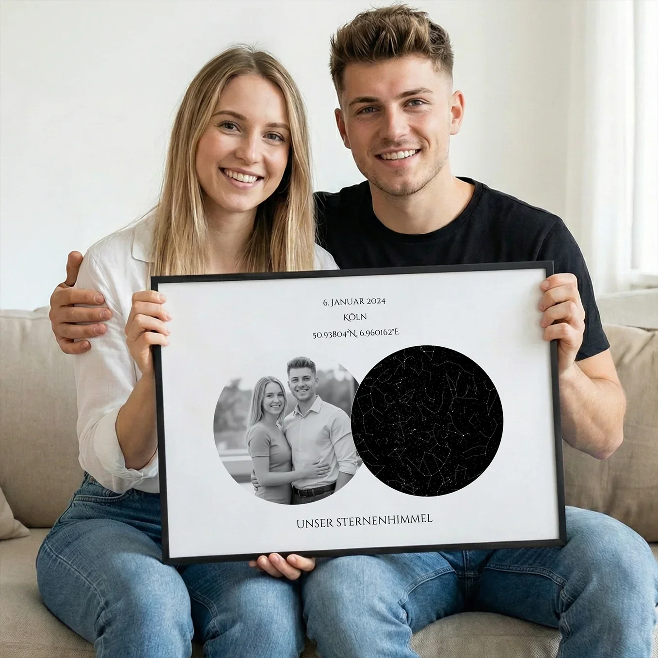 Personalisiertes Poster "Sternenhimmel" mit Foto - Image 4