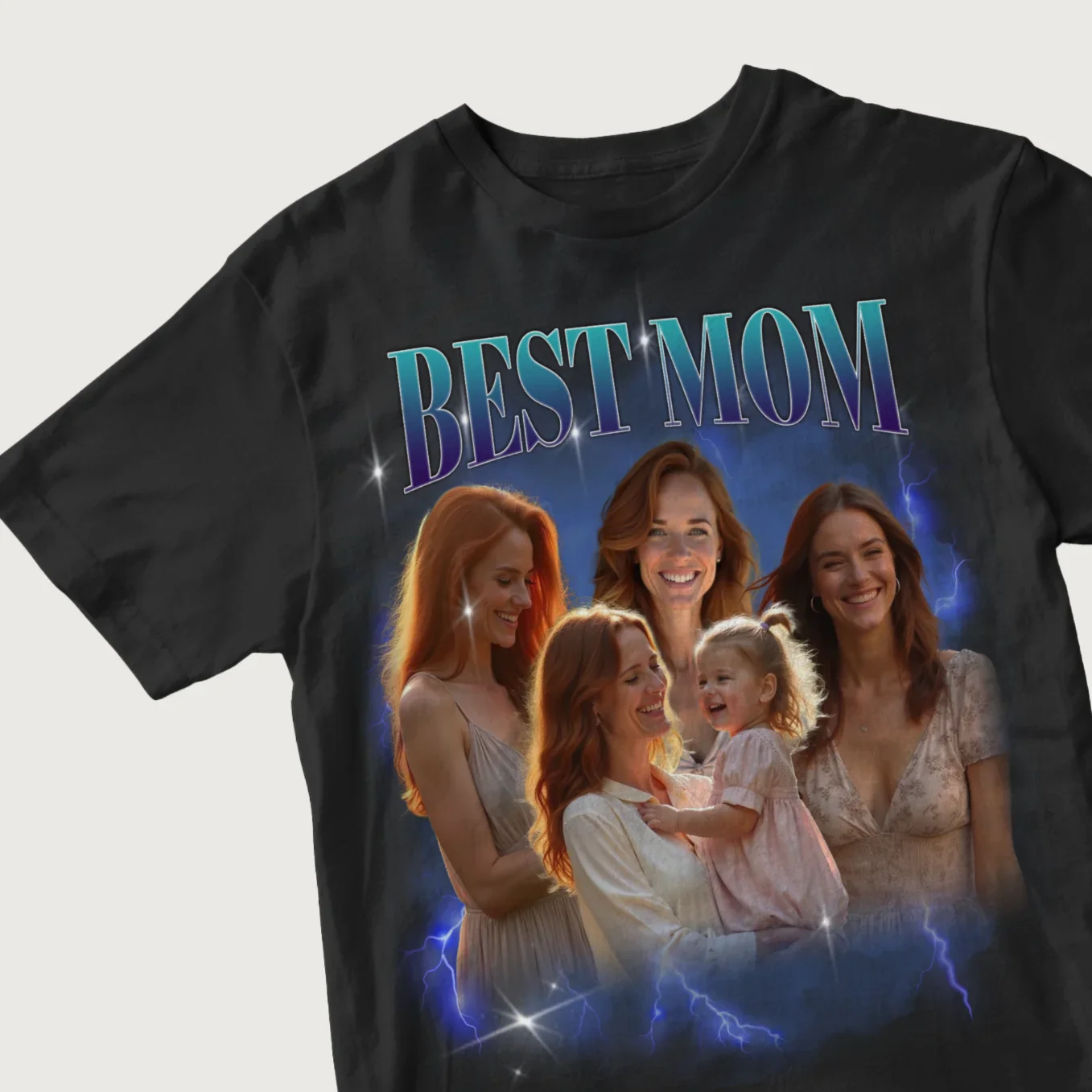 Personalisiertes Oversized T-Shirt Vintage Bootleg "Mama" - Image 5