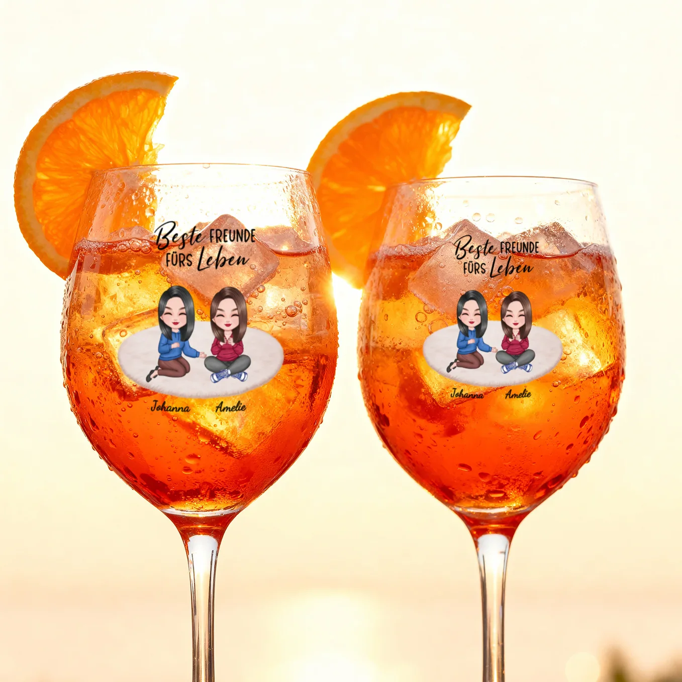 Personalisiertes Weinglas "Besties" - Image 10