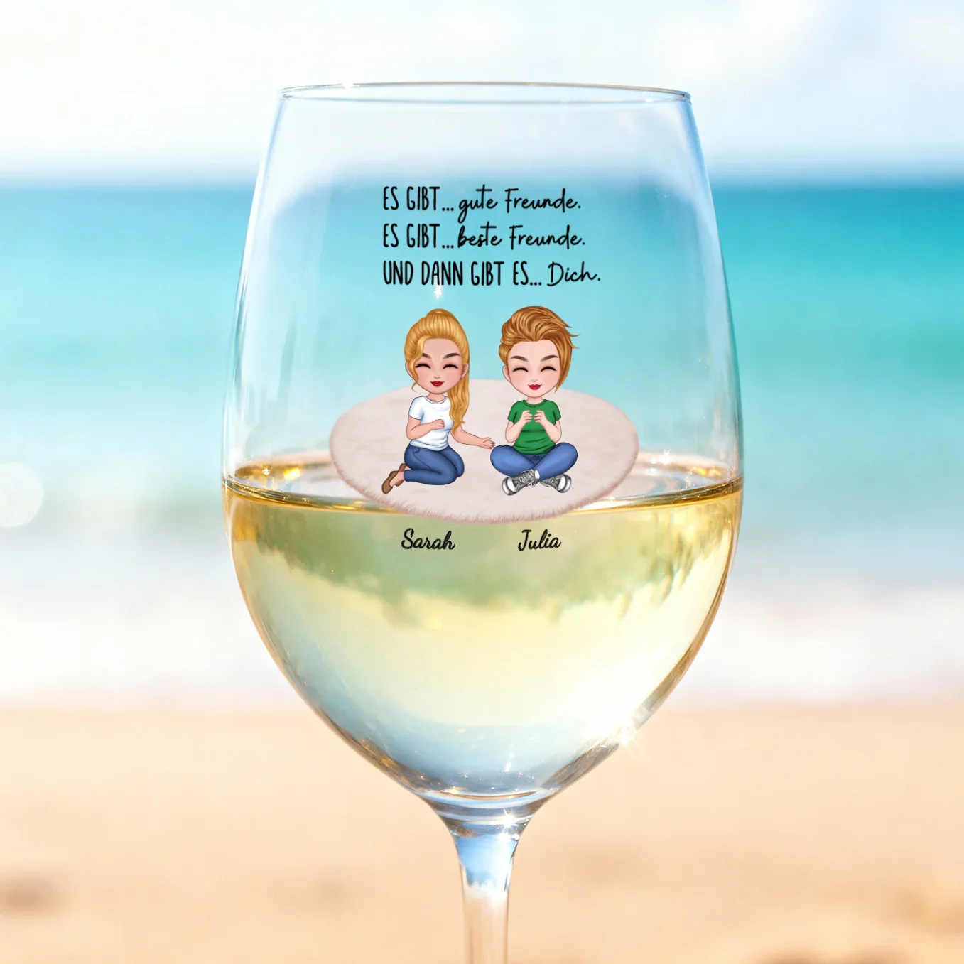 Personalisiertes Weinglas "Besties" - Image 11