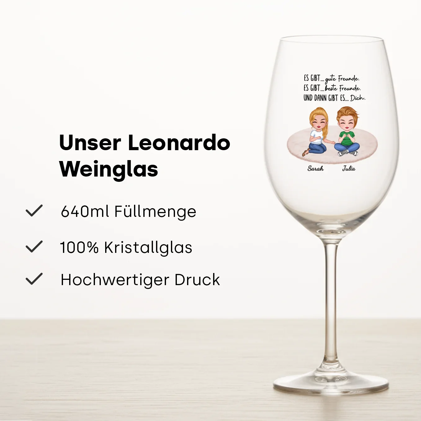 Personalisiertes Weinglas "Besties" - Image 6