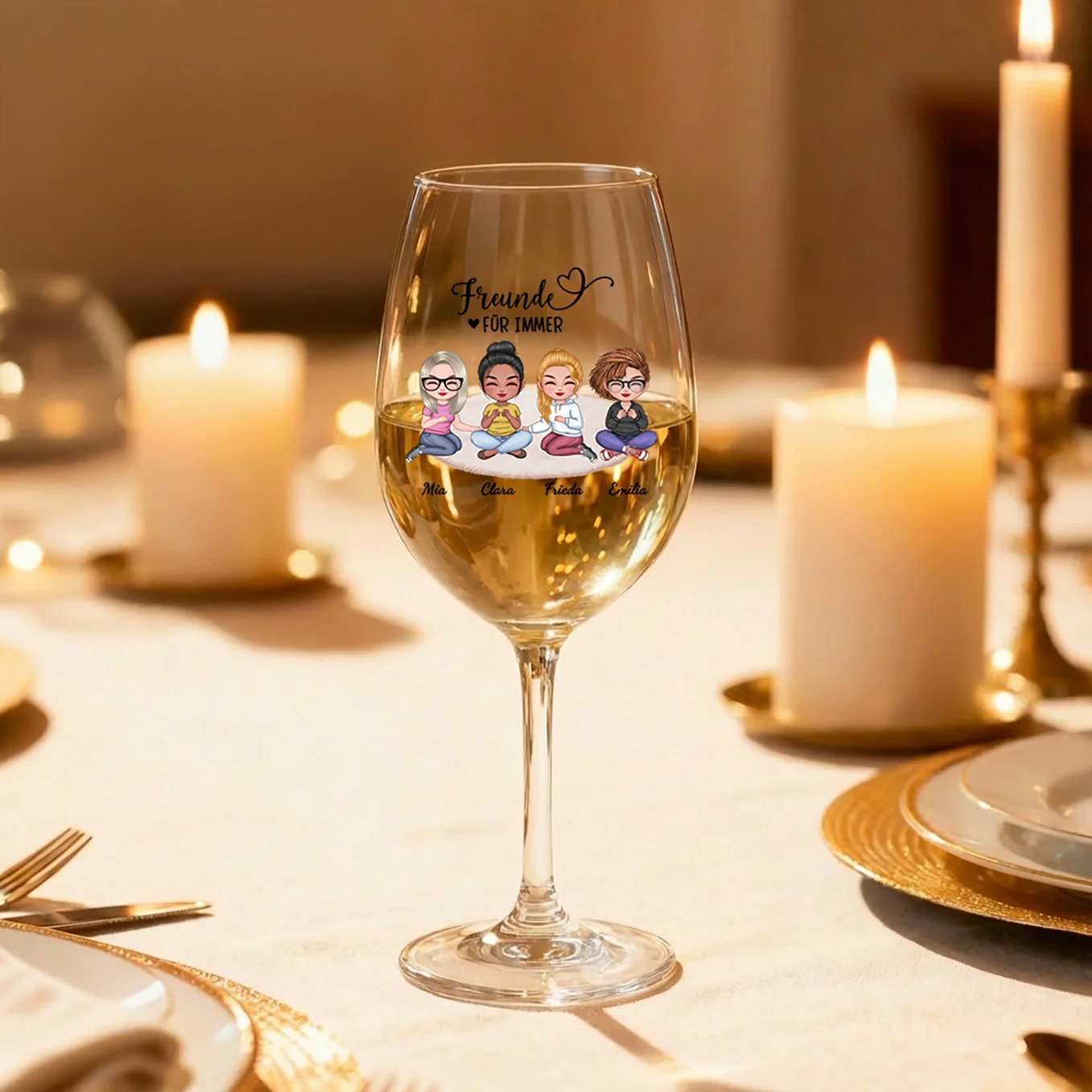 Personalisiertes Weinglas "Besties" - Image 7