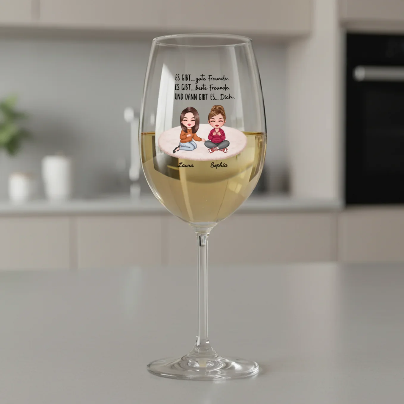 Personalisiertes Weinglas "Besties" - Image 8