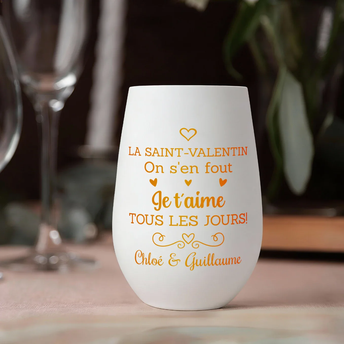 Photophore personnalisé blanc "Saint-Valentin" - Image 18