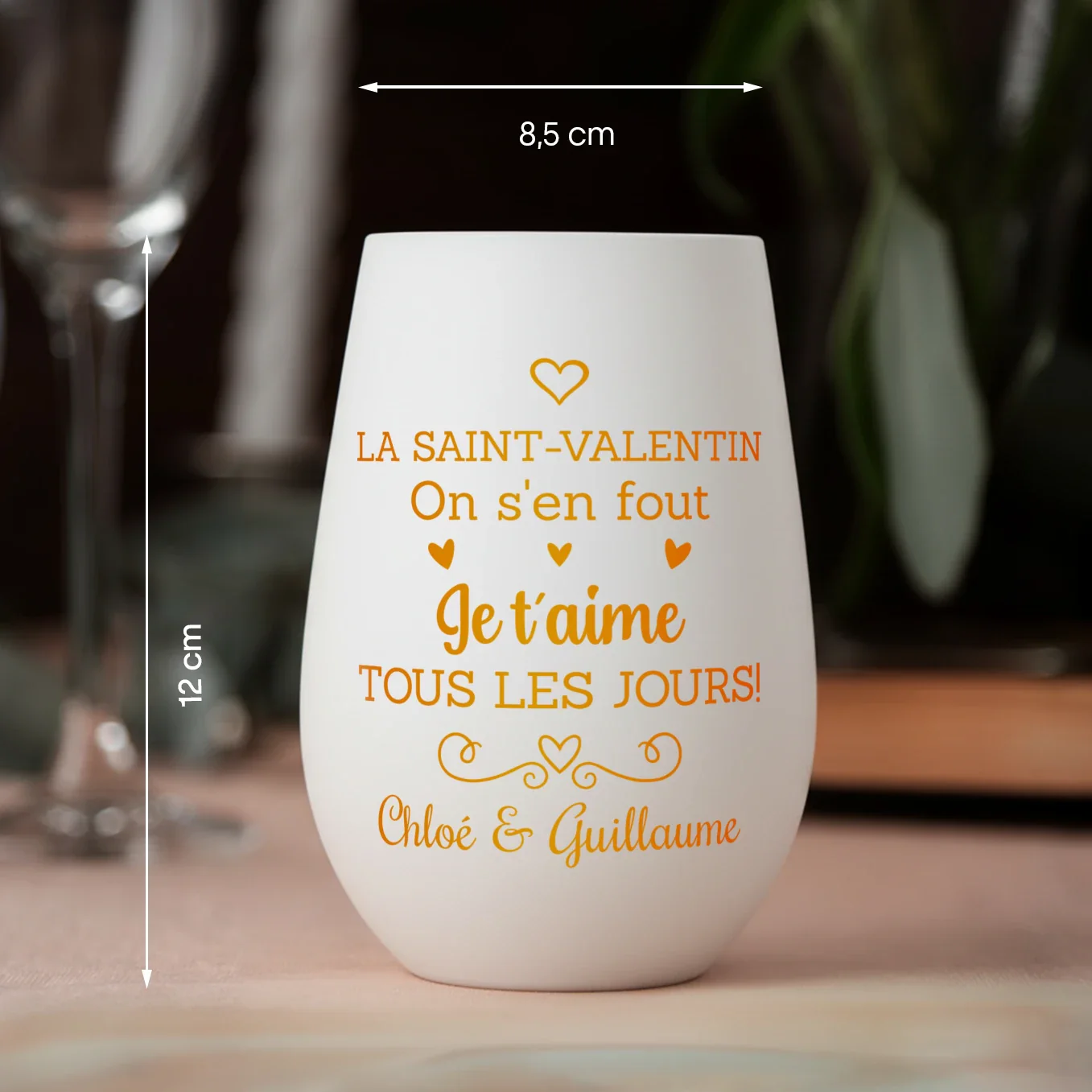 Photophore personnalisé blanc "Saint-Valentin" - Image 21