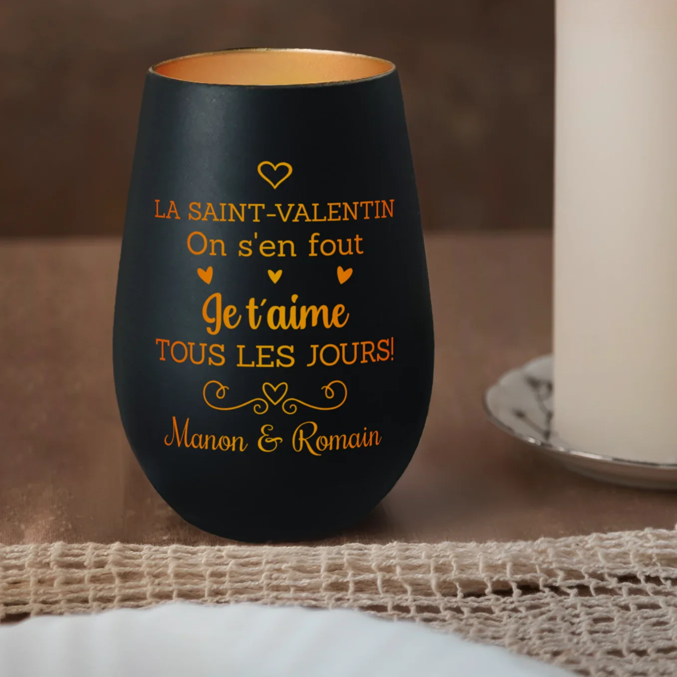 Photophore personnalisé Saint-Valentin – Je t'aime tous les jours - Image 17
