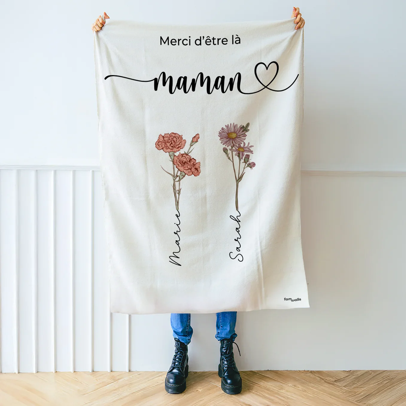 Plaid personnalisé « Des fleurs pour maman » - Image 19