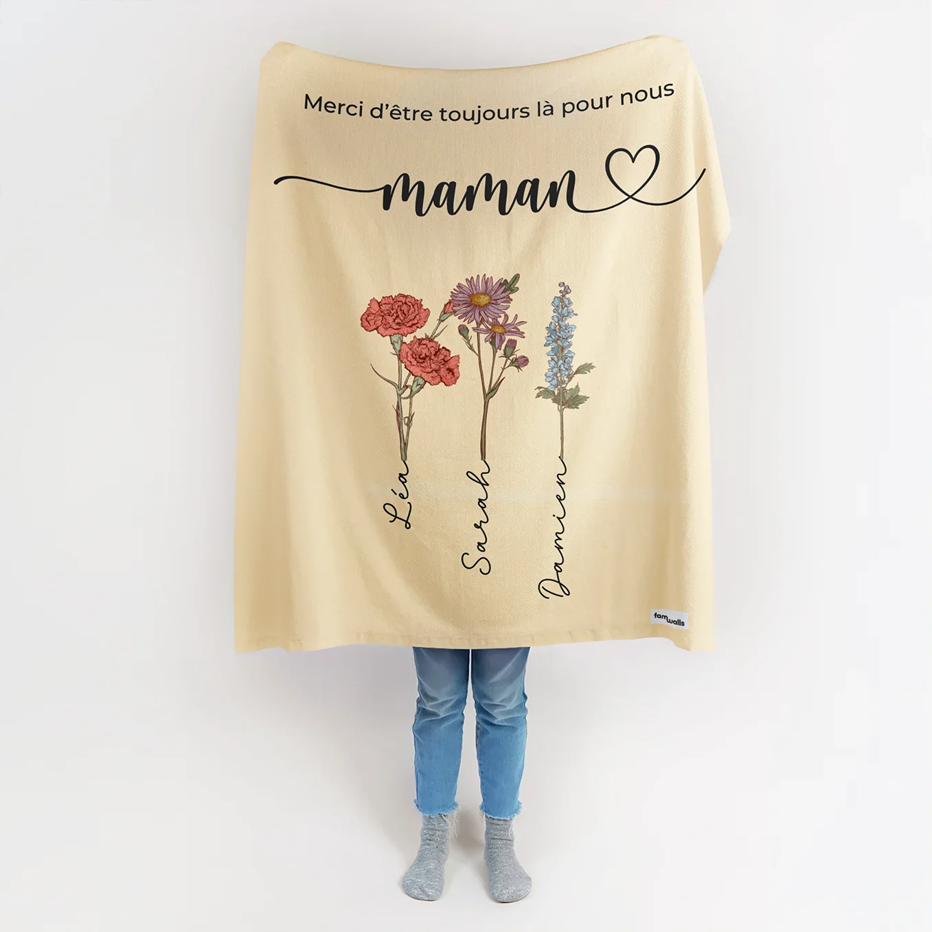 Plaid personnalisé « Des fleurs pour maman » - Image 20