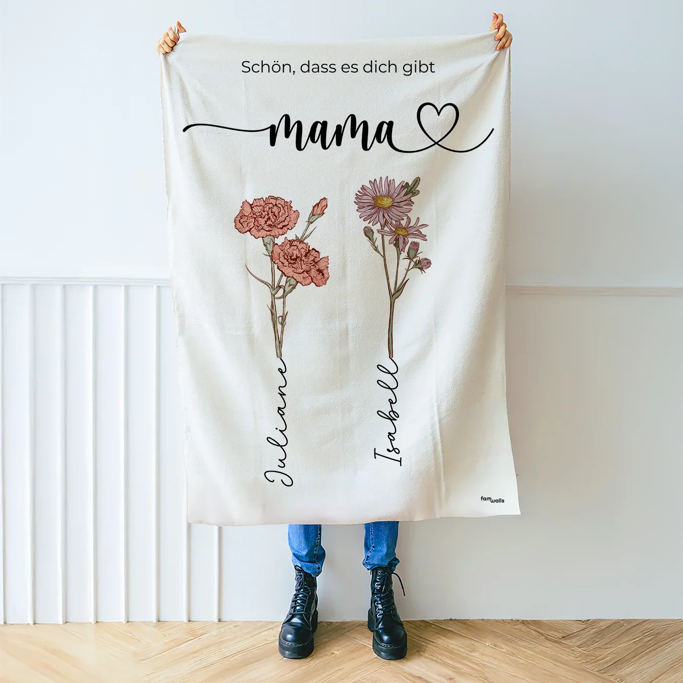 Plaid personnalisé « Des fleurs pour maman » - Image 7