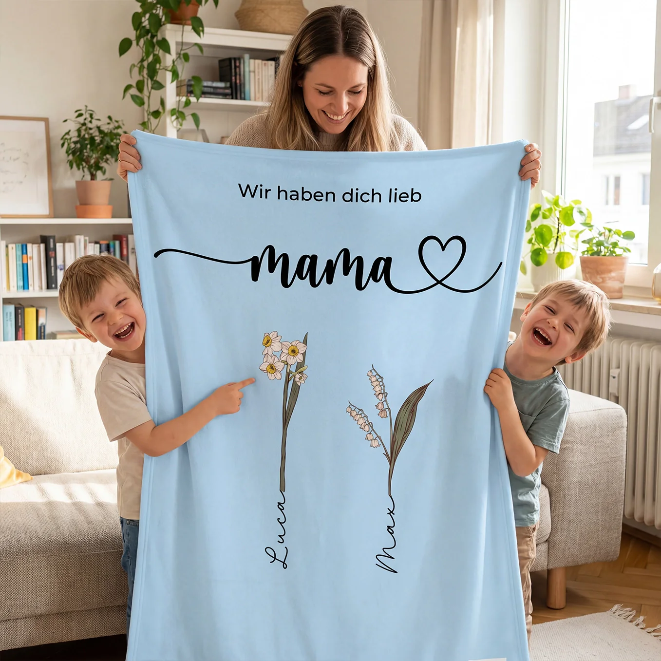 Plaid personnalisé « Des fleurs pour maman » - Image 8