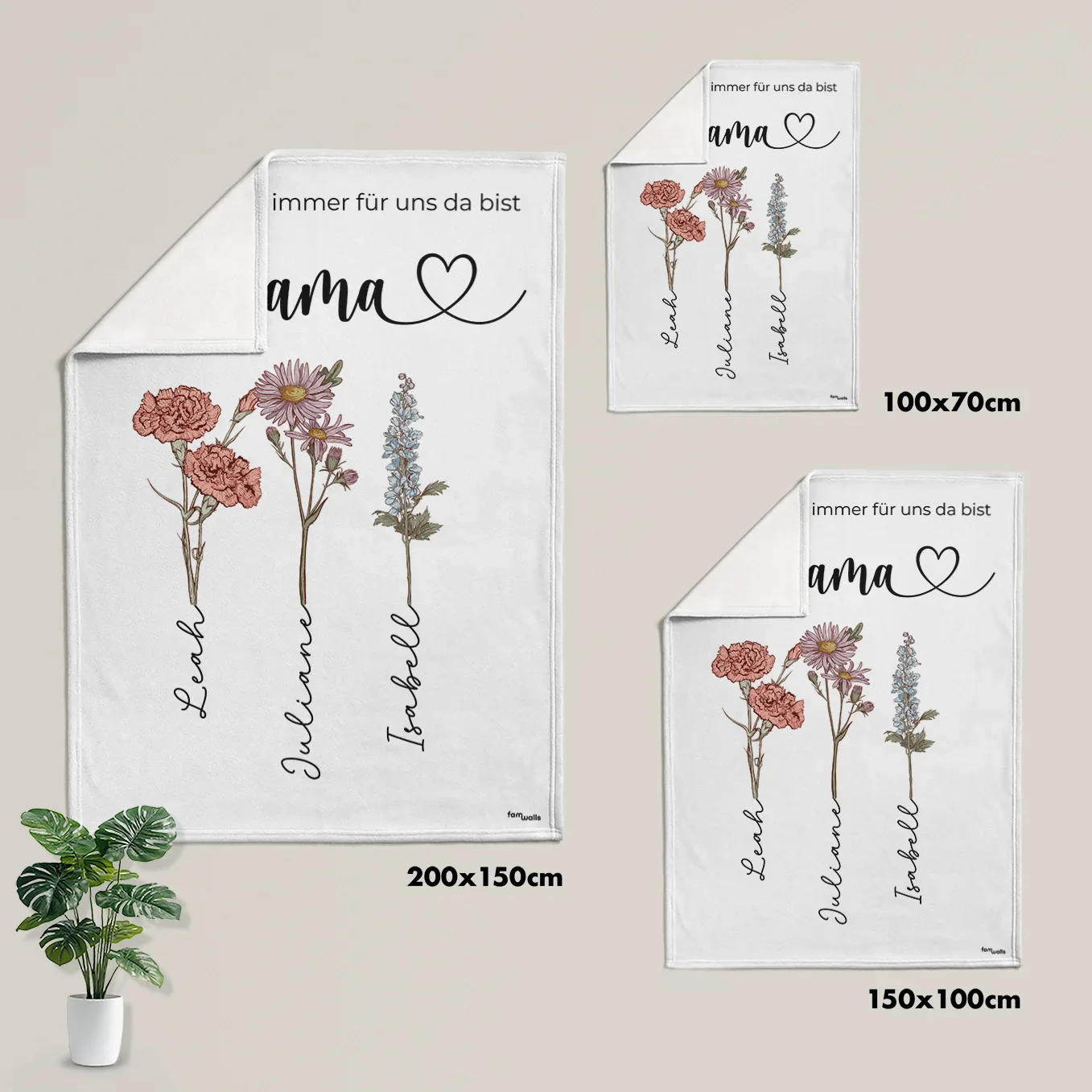 Plaid personnalisé « Des fleurs pour maman » - Image 9
