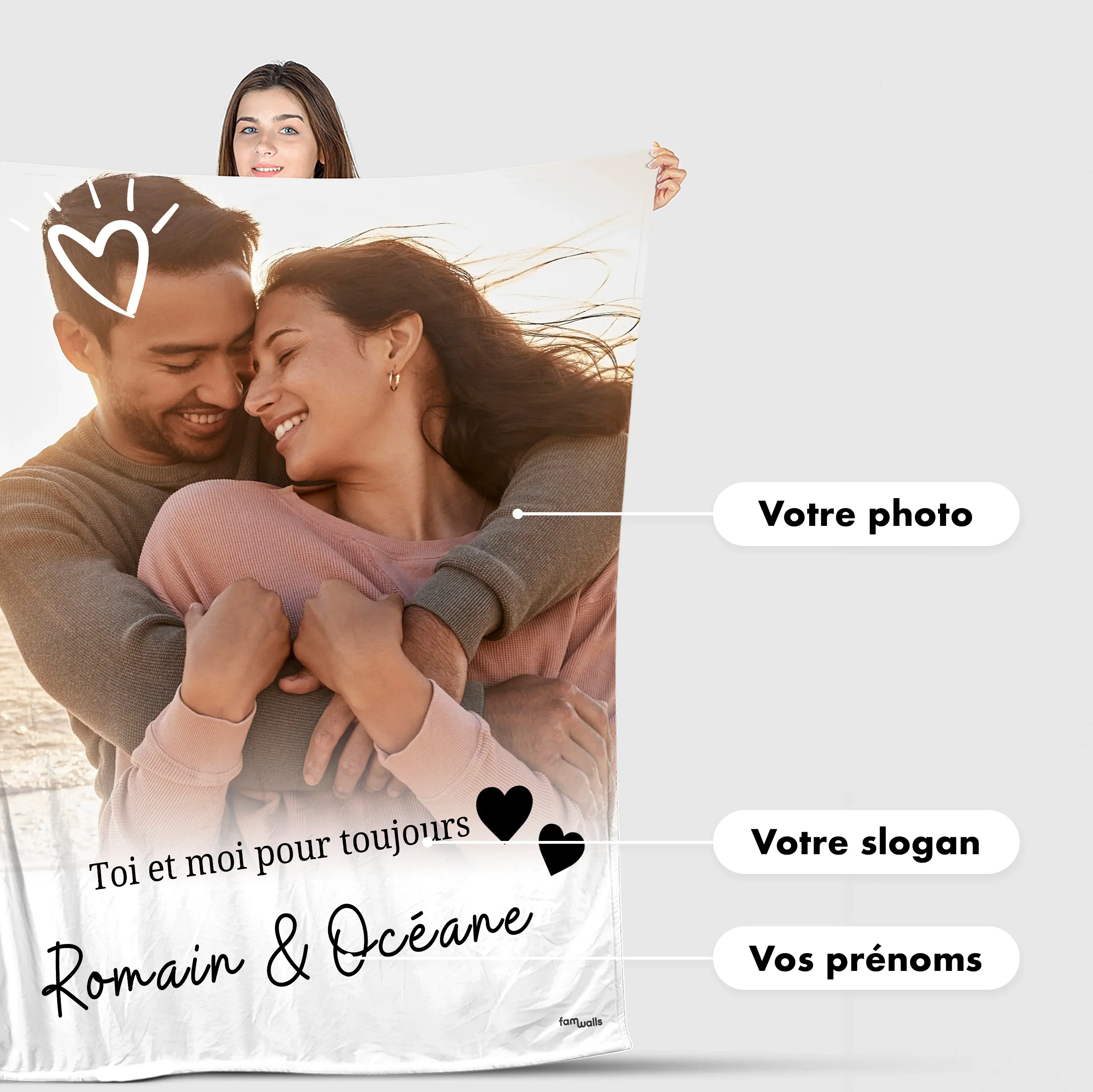Plaid personnalisé « Photo et texte » - Image 10