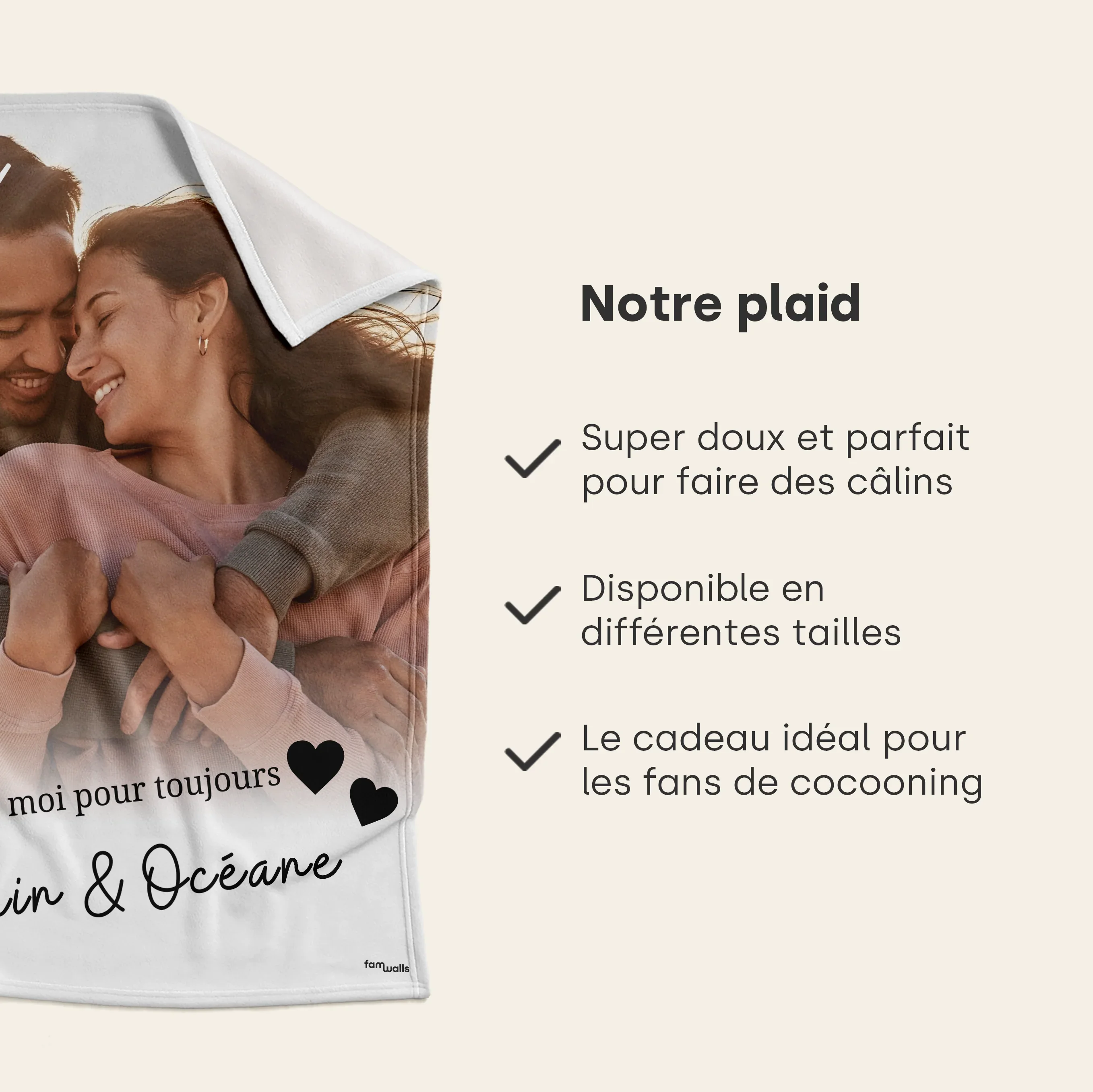 Plaid personnalisé « Photo et texte » - Image 16