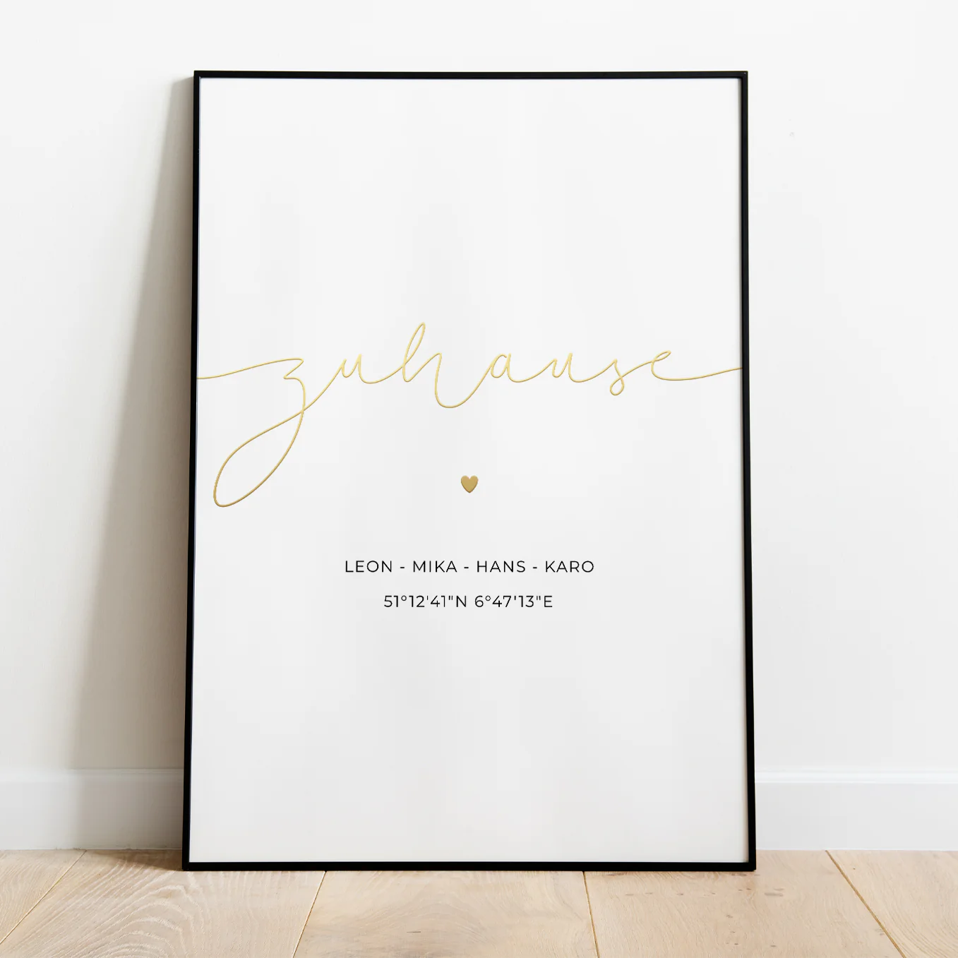 Affiche "Votre maison" avec feuille d'or - Image 2